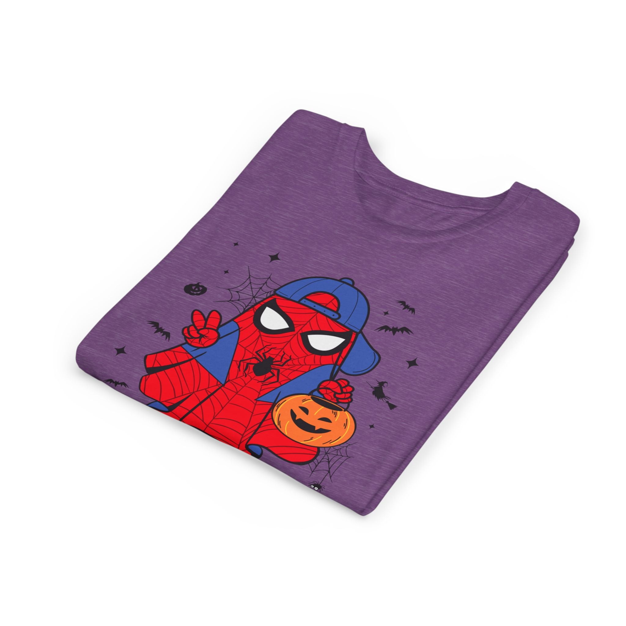 Kids Halloween Spider Superhero Tee – Cute Trick-or-Treat Pumpkin Design