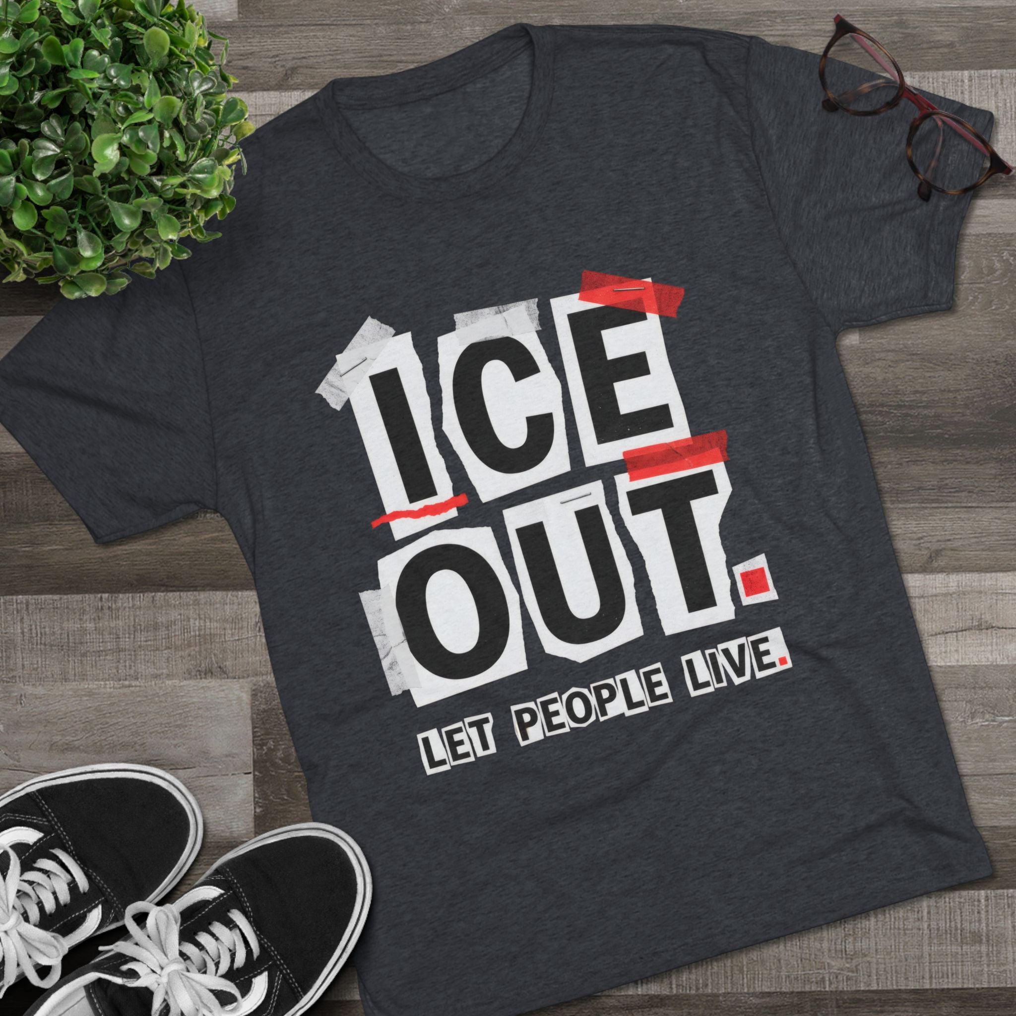 Ice Out Tee — "Let People Live" Graphic Crewneck