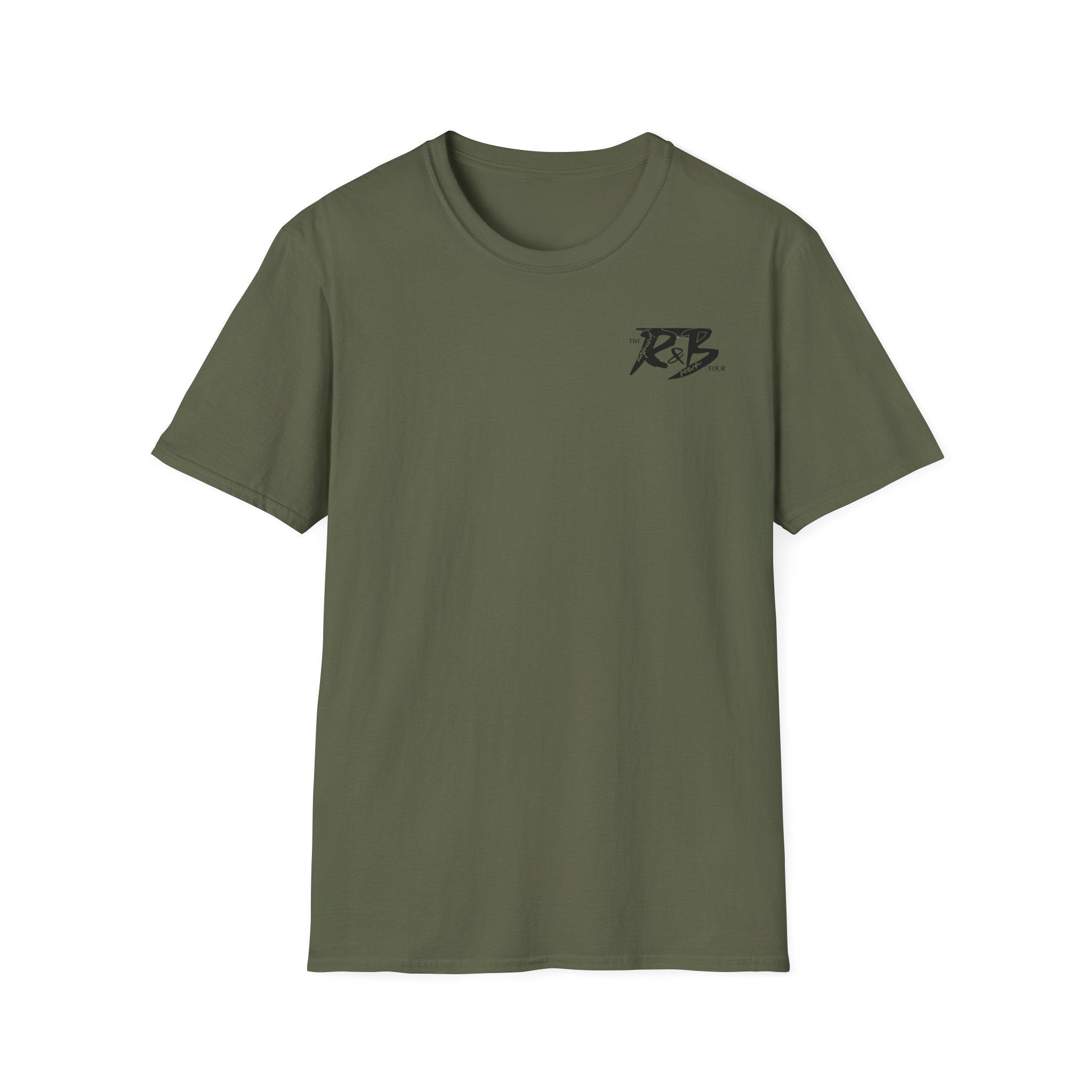 R&B Minimalist Logo T-Shirt — Retro Script Chest Print
