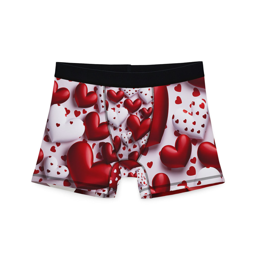 Valentine's Red Heart Allover-Print Men's Boxers