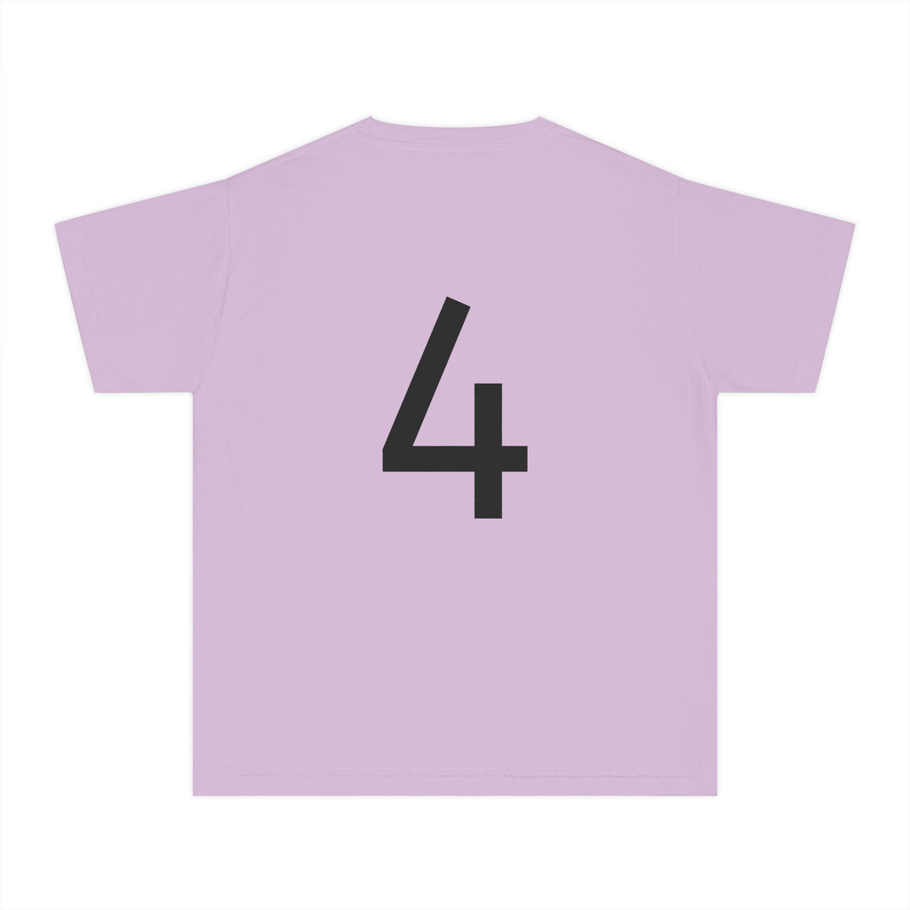 Birthday Girl Tee — Kids 4th Birthday Shirt with Pink Balloon Back Design