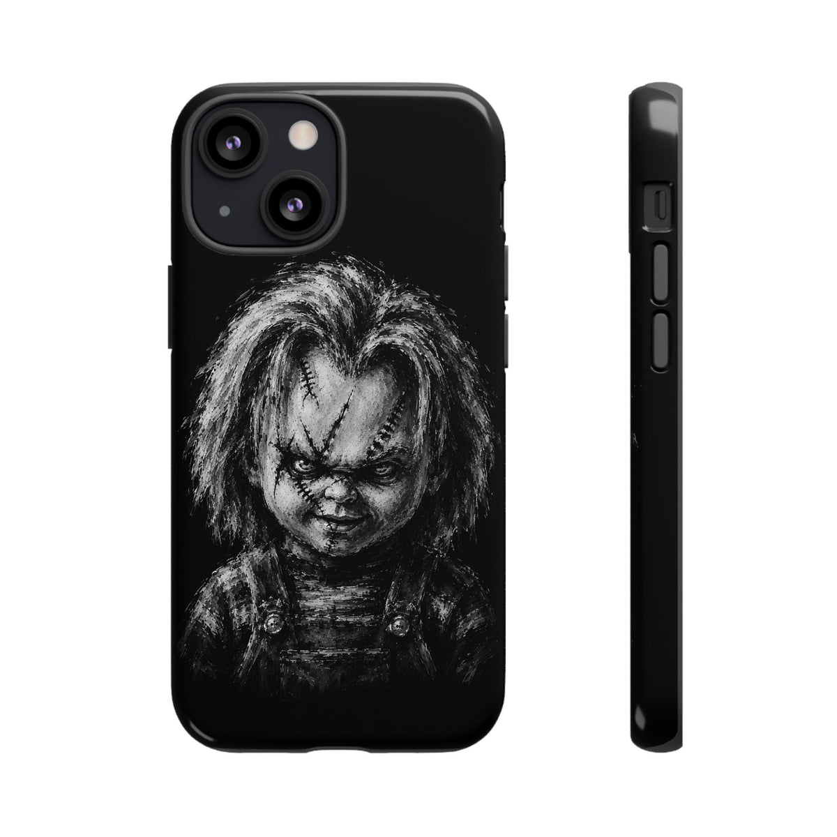 Horror Doll Phone Case - Chucky-Inspired Creepy Portrait Tough Case