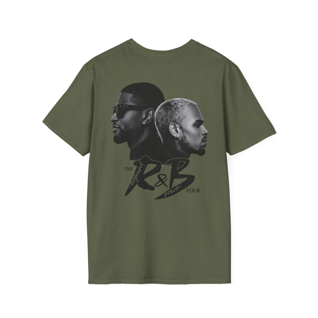 R&B Minimalist Logo T-Shirt — Retro Script Chest Print