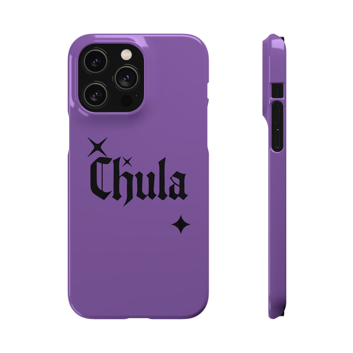 Chula Gothic Script Phone Case | Purple Snap Case