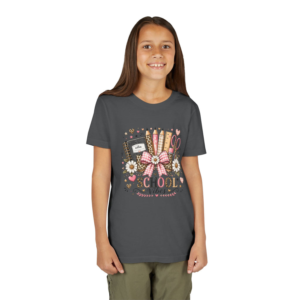 Youth Tee — "School Vibes" Back-to-School Graphic