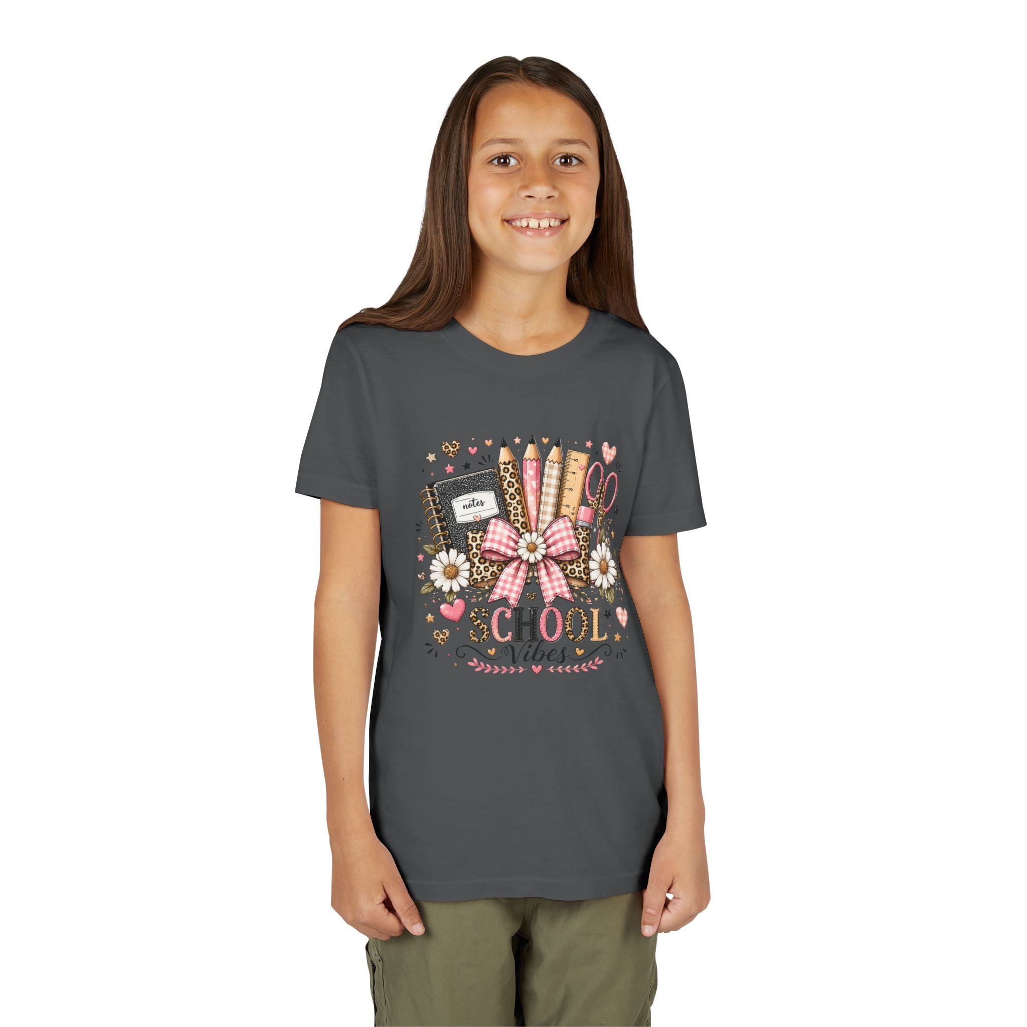 Youth Tee — "School Vibes" Back-to-School Graphic