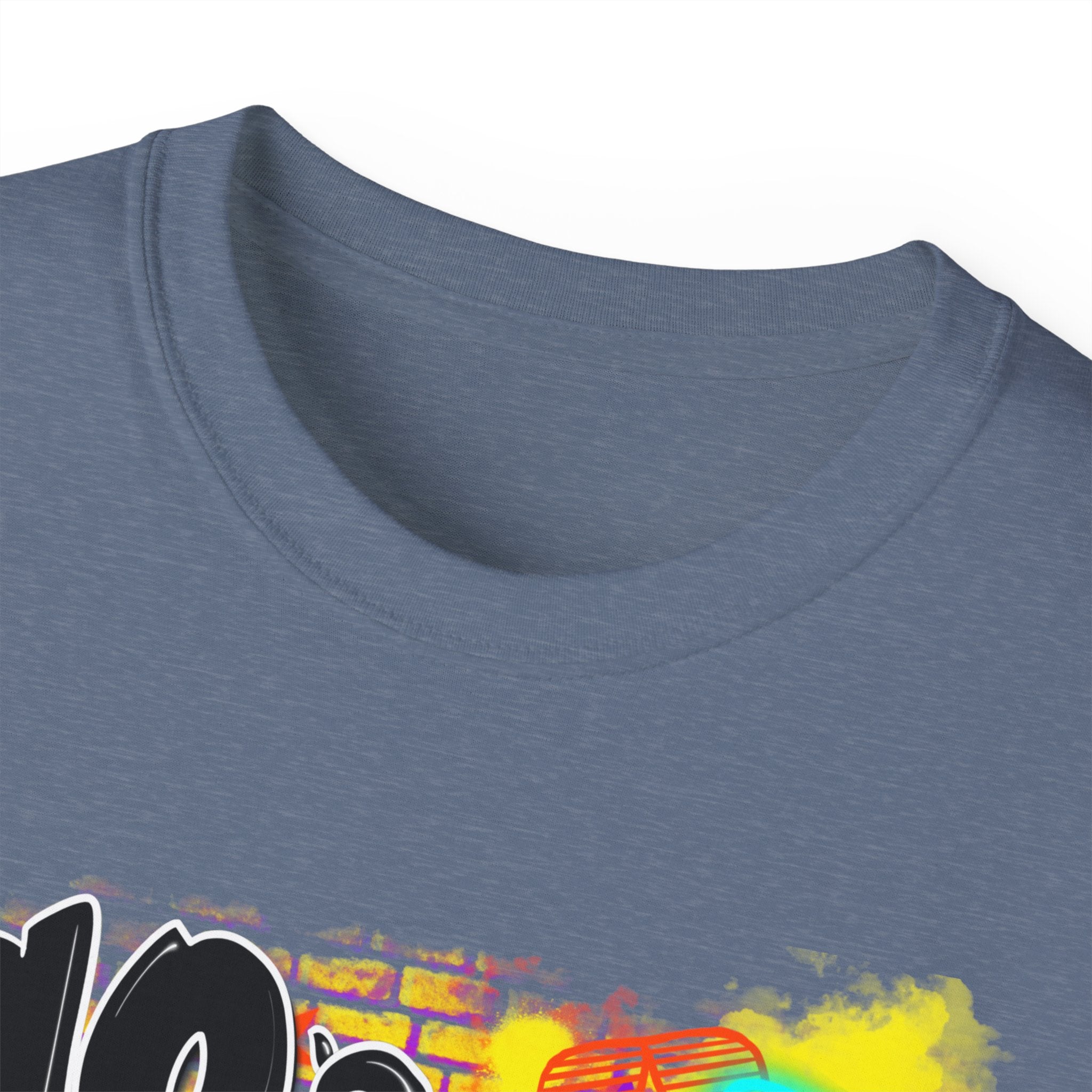 90s Made 00s Raised T-Shirt — Neon Retro Boombox Graphic Tee