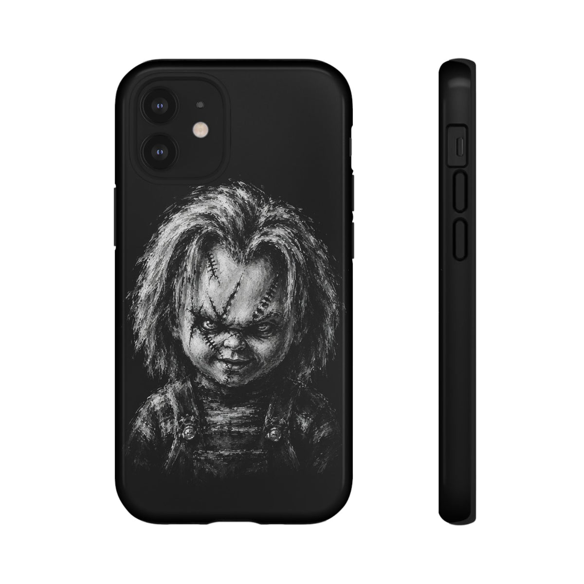 Horror Doll Phone Case - Chucky-Inspired Creepy Portrait Tough Case