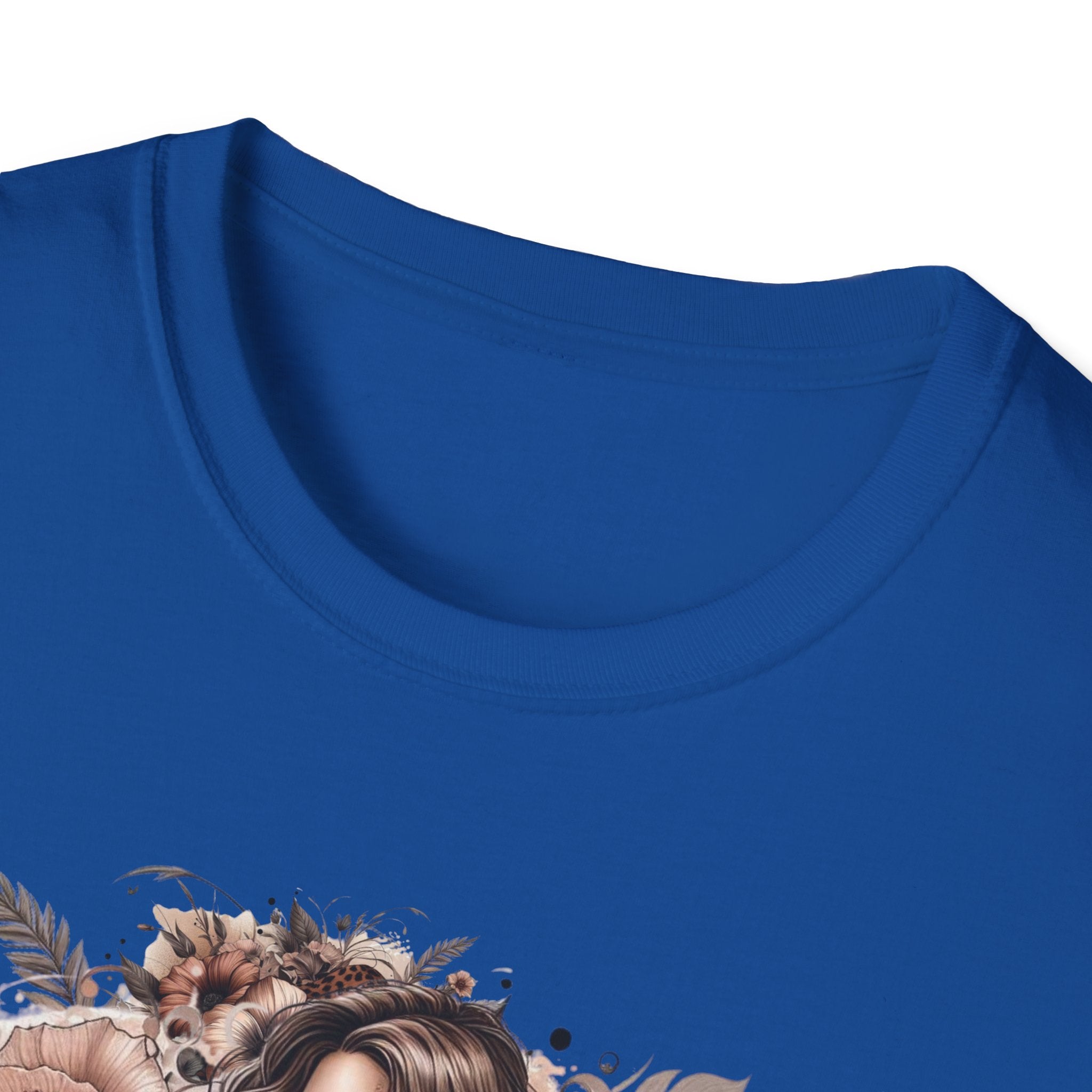 Graphic T-Shirt - 'Stay Humble' Floral Girl Vintage Coffee Tee