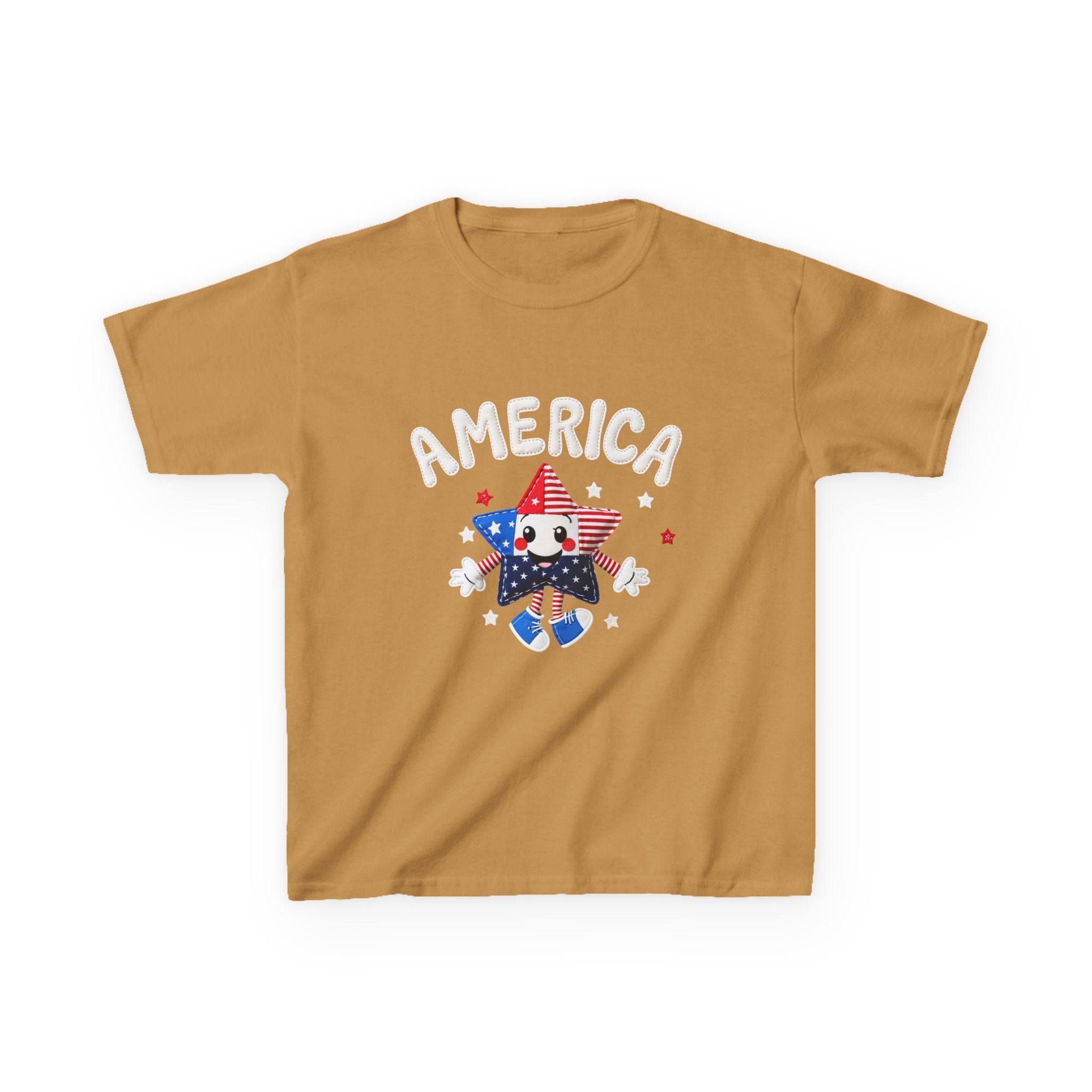 Kids Tee - Cute Patriotic Star 'America' Fourth of July Shirt
