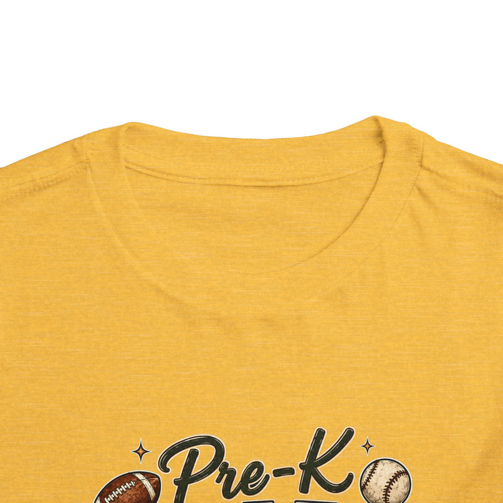 Pre-K Grade Toddler Tee — Back to School Sports Design
