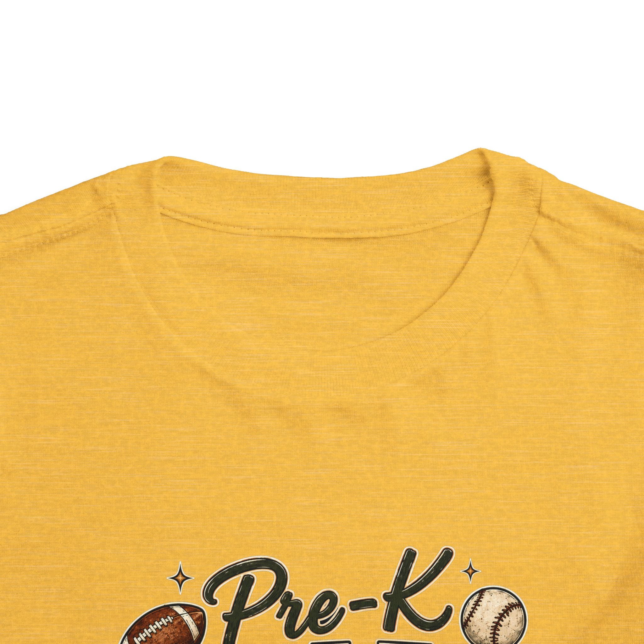 Pre-K Grade Toddler Tee — Back to School Sports Design