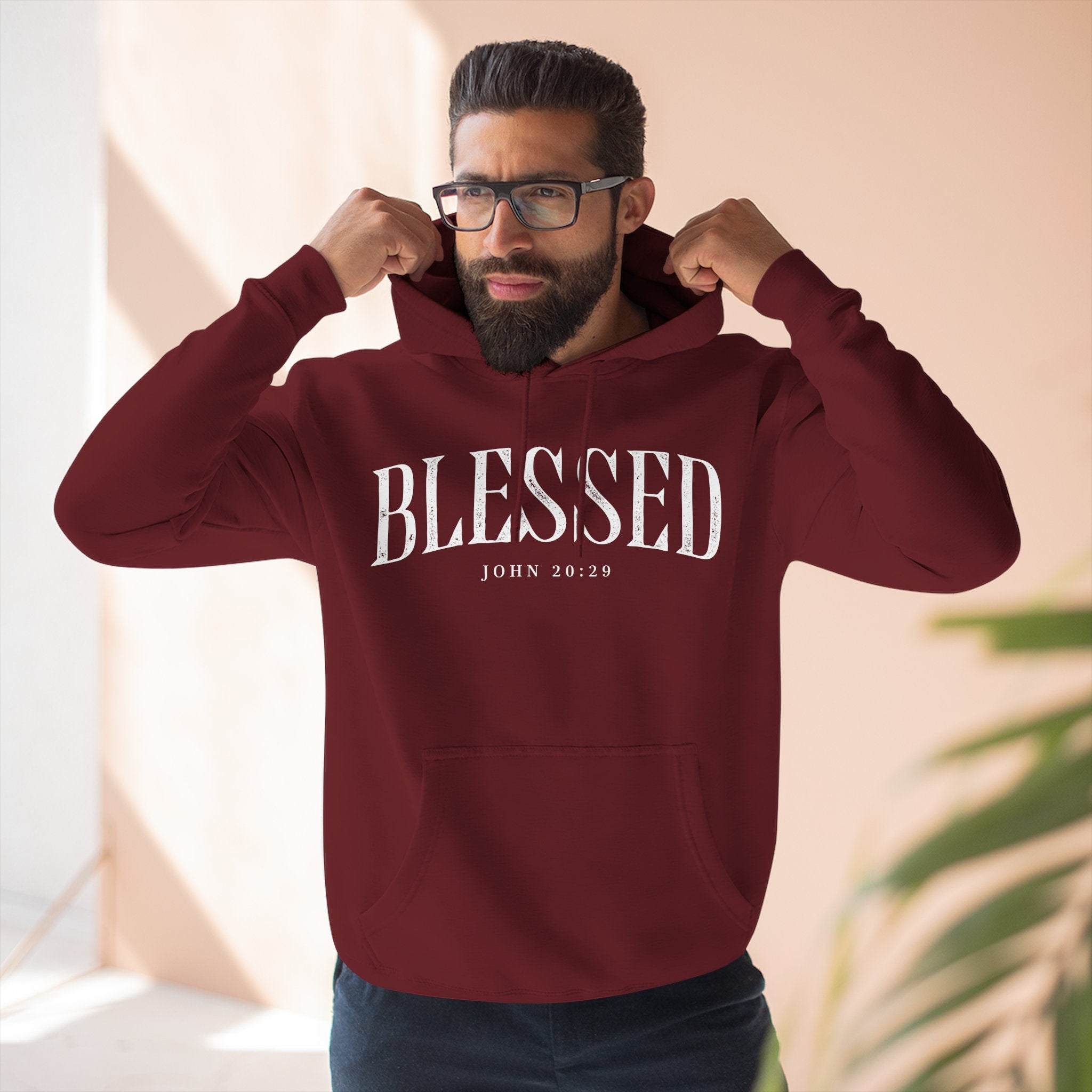 Blessed Fleece Hoodie — Cozy "BLESSED" Pullover for Faith & Everyday Comfort