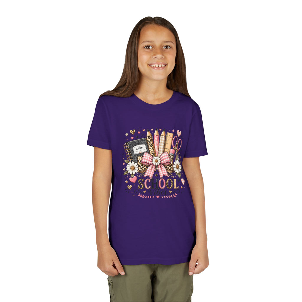 Youth Tee — "School Vibes" Back-to-School Graphic