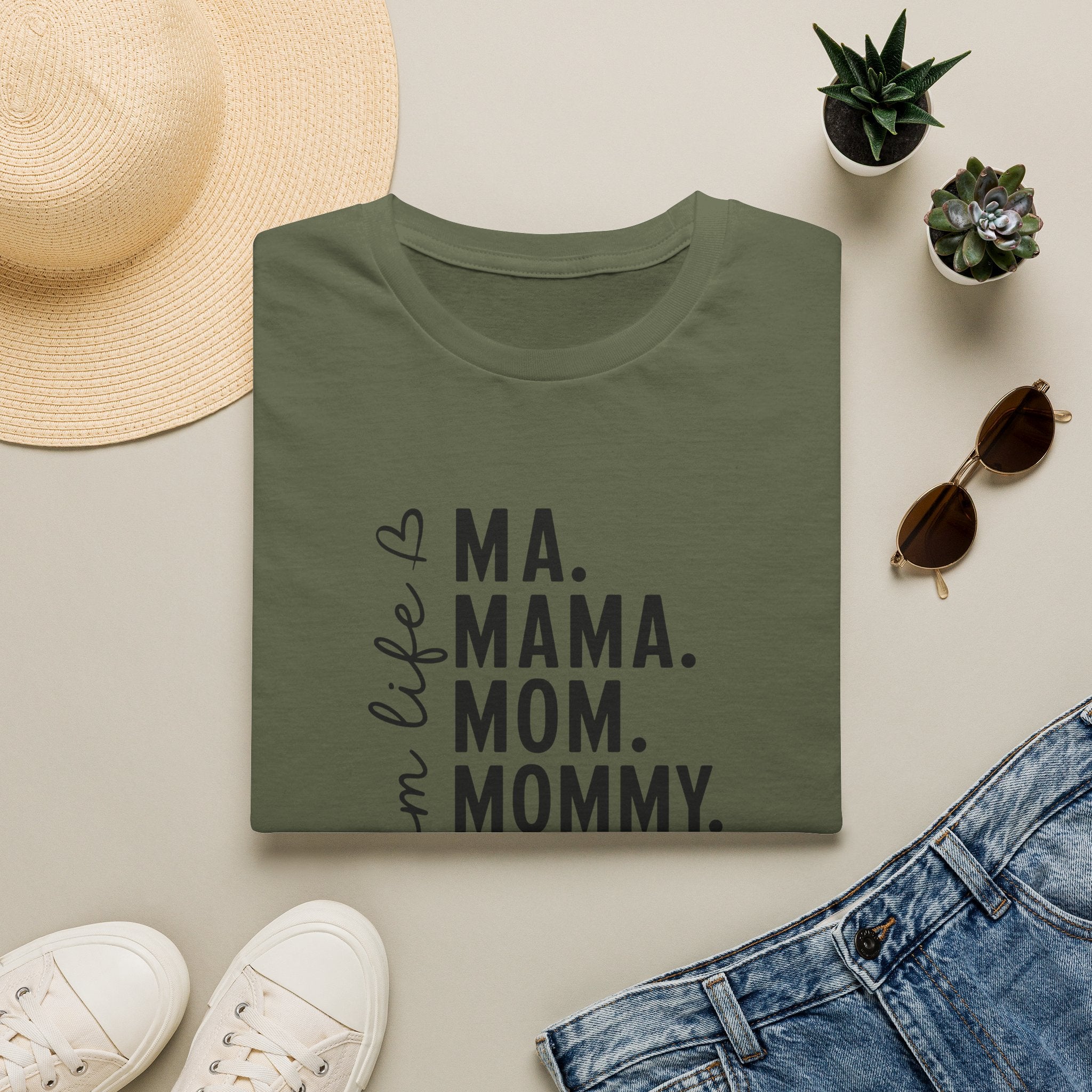 Mom Life T‑Shirt — Ma. Mama. Mom. Mommy. Graphic Tee
