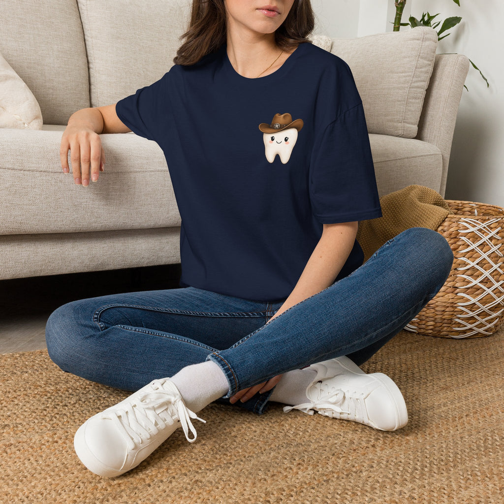 Cowboy Tooth Tee — Cute Western Dental Graphic T-Shirt