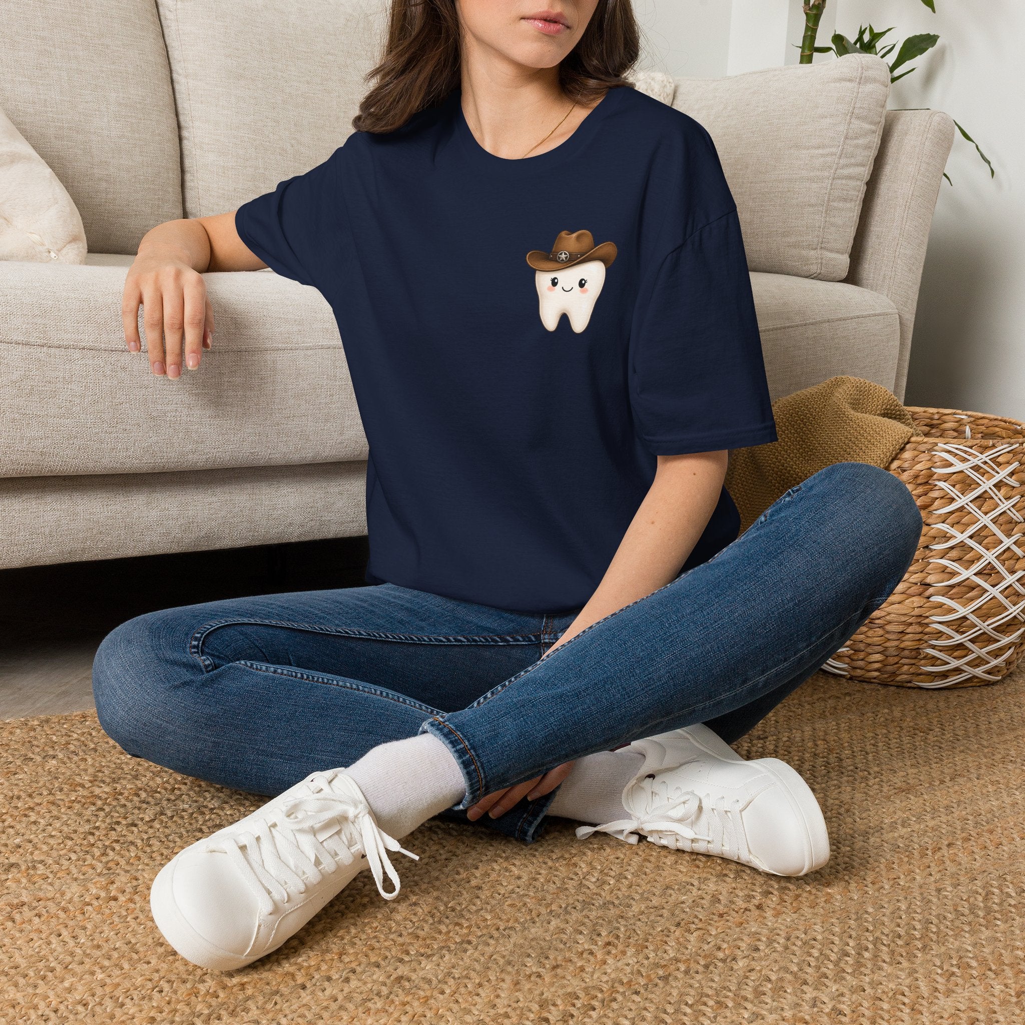 Cowboy Tooth Tee — Cute Western Dental Graphic T-Shirt