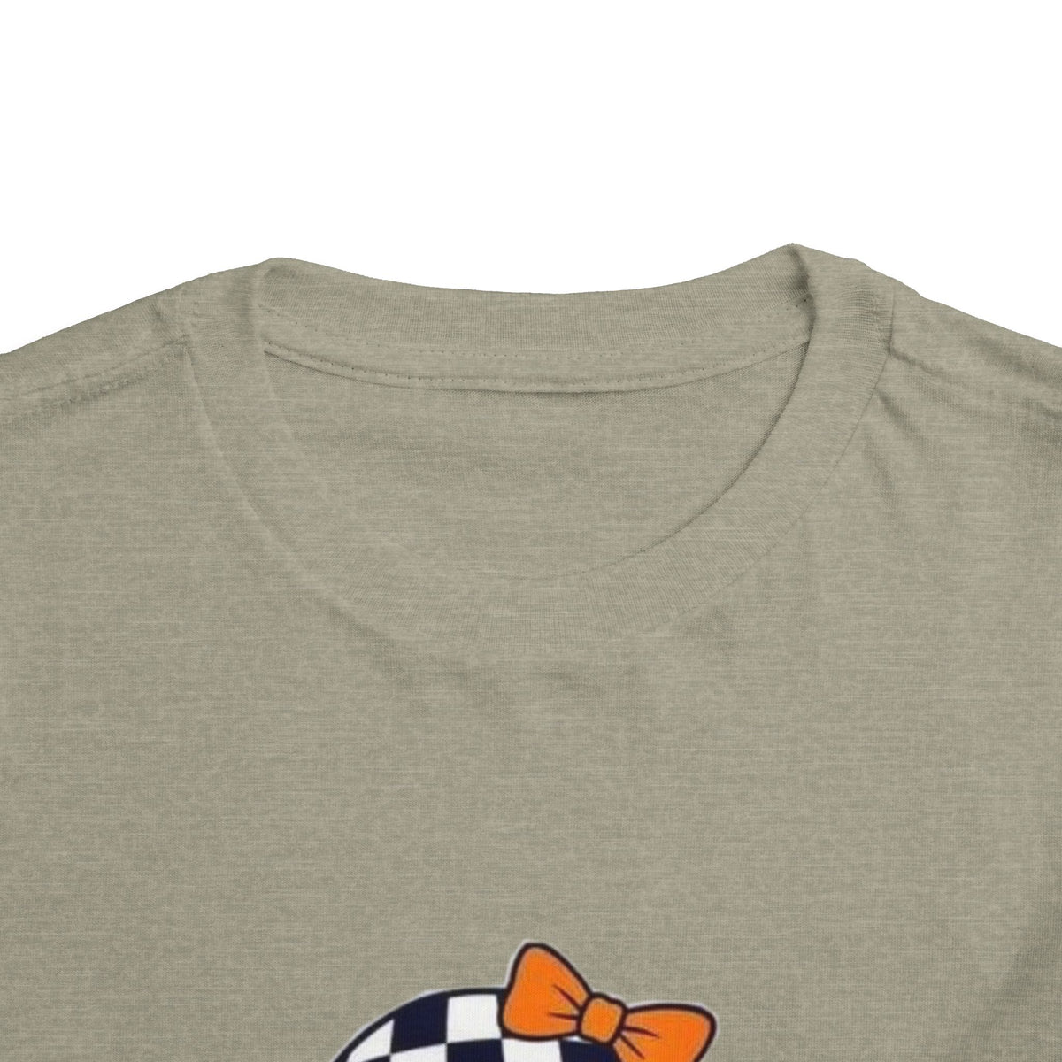 Checkerboard Ghost Toddler Tee — Cute Halloween Bubblegum Design