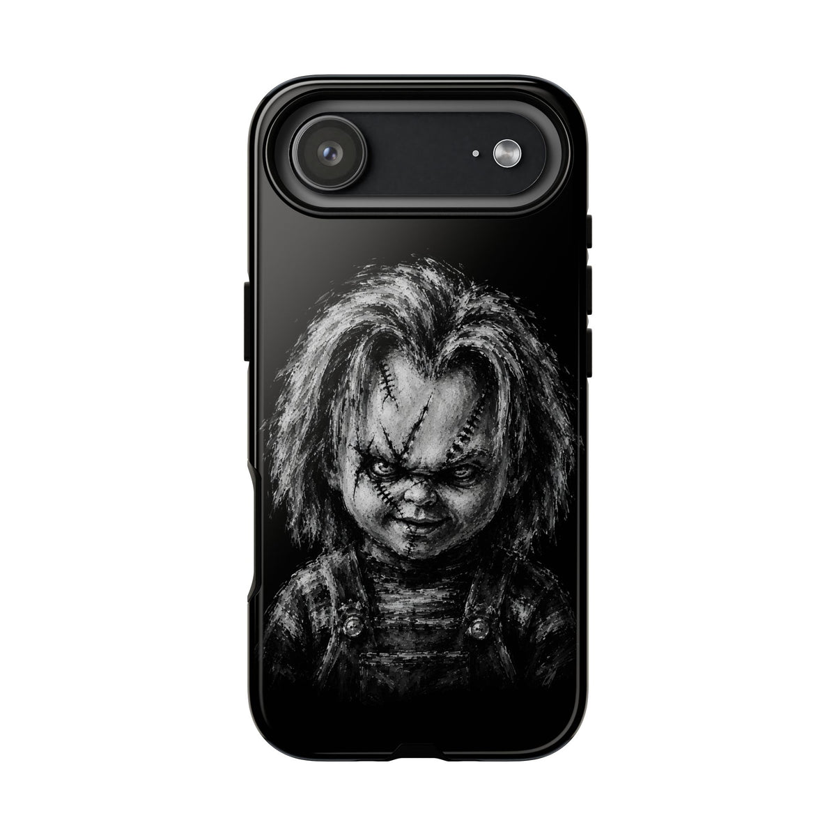 Horror Doll Phone Case - Chucky-Inspired Creepy Portrait Tough Case