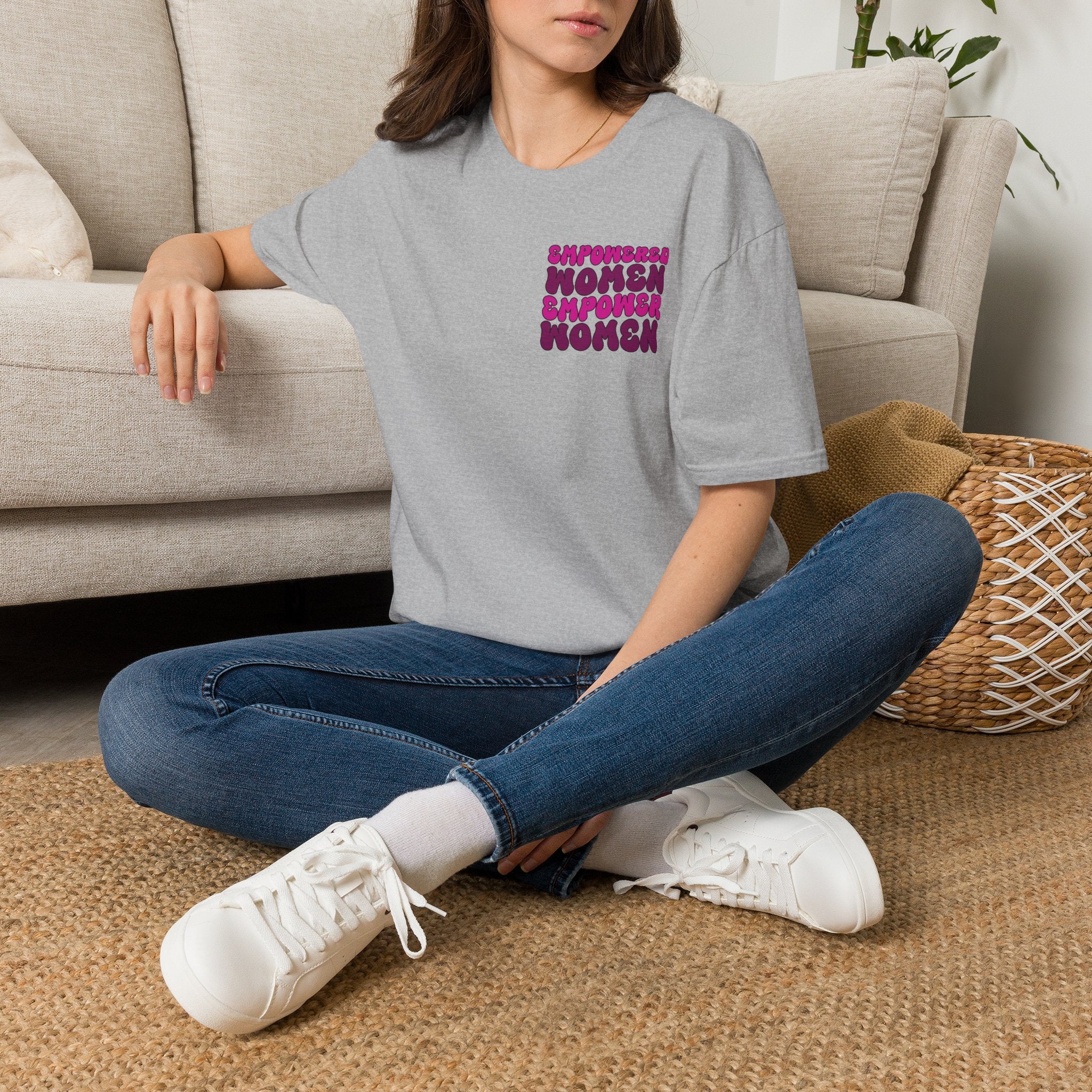 T-Shirt — Empowered Women Empower Women Retro Script Chest Design