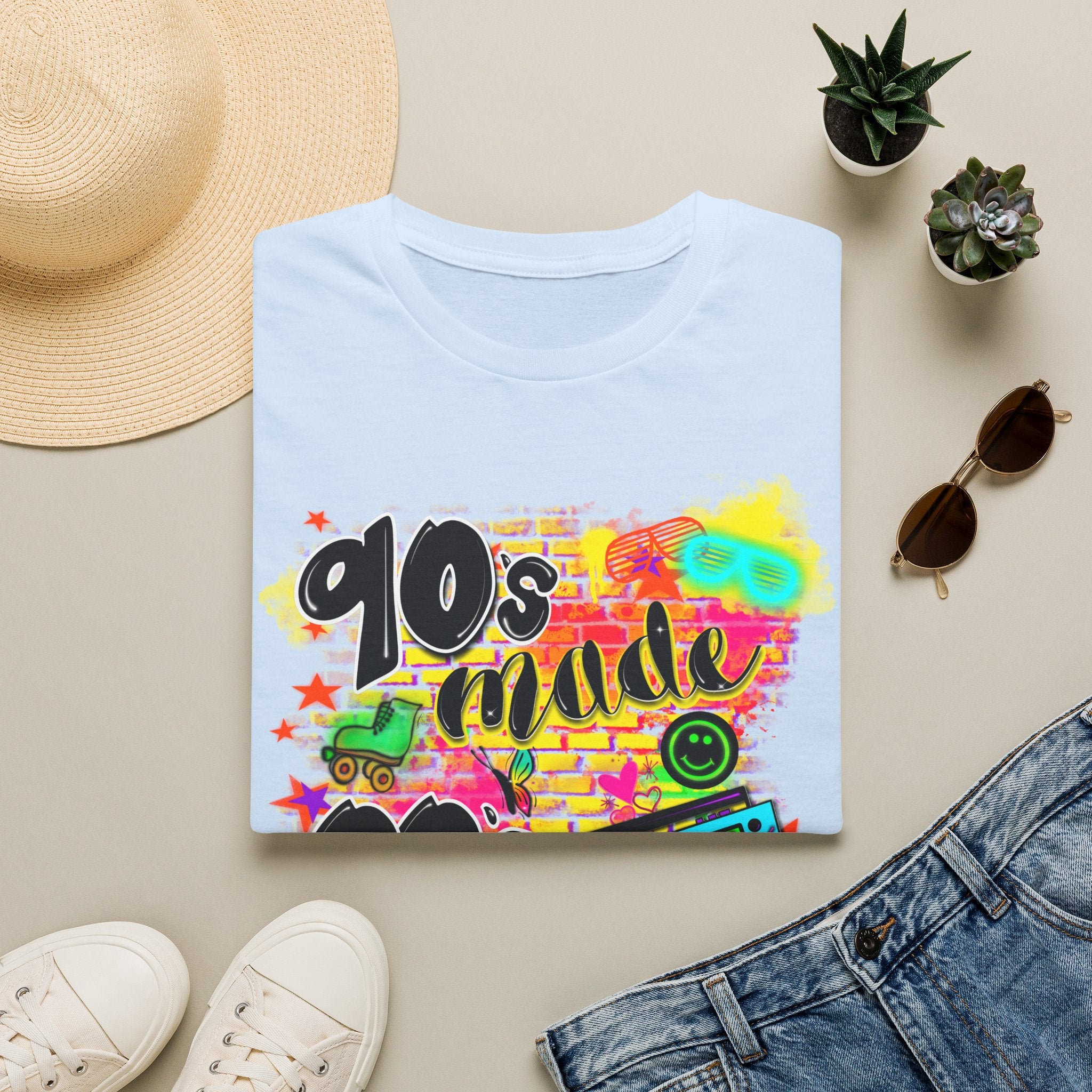 90s Vibes T-Shirt — '90s Made, 00s Raised' Retro Graffiti Tee