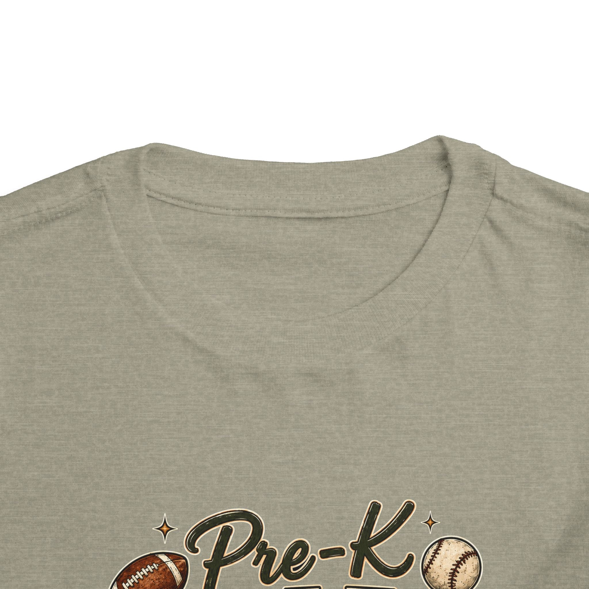 Pre-K Grade Toddler Tee — Back to School Sports Design