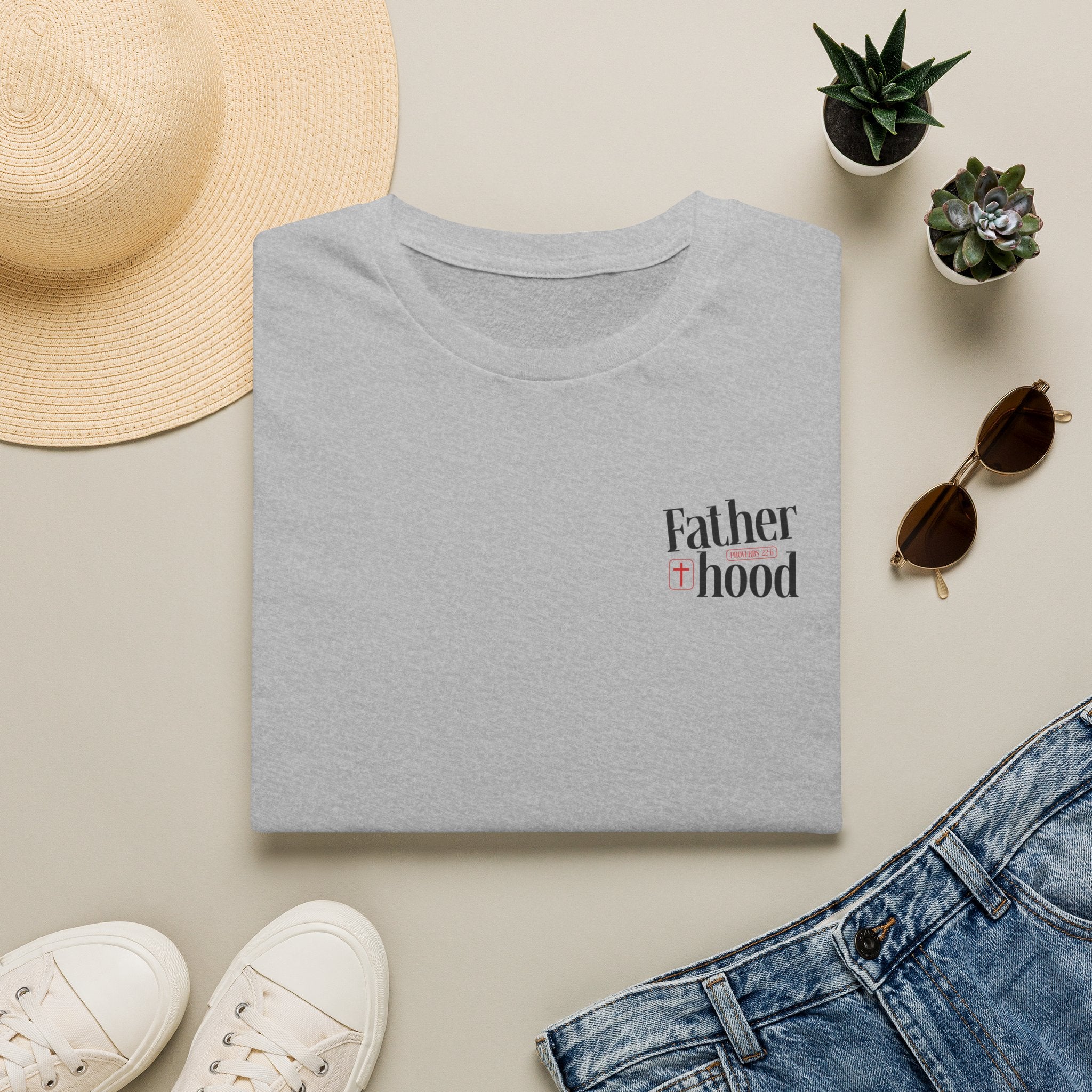 Fatherhood T-Shirt — Minimal 'Father + Hood' Dad Tee | New Dad Gift, Father’s Day
