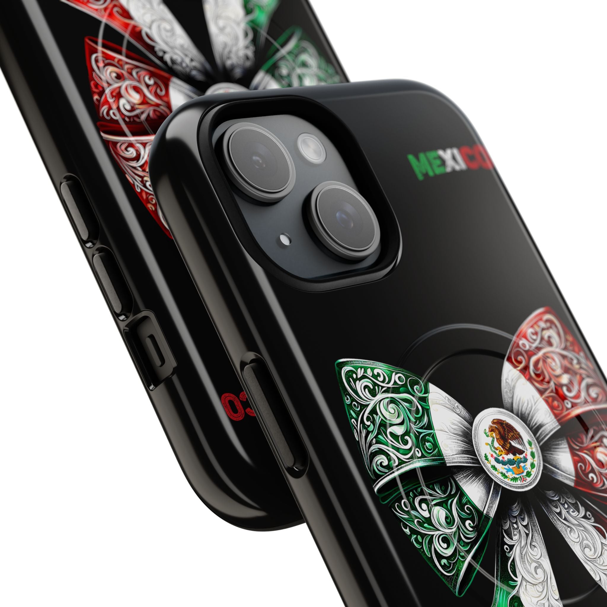 Mexican Flag Bow Tough Magnetic Phone Case — Patriotic Mexico iPhone Cover