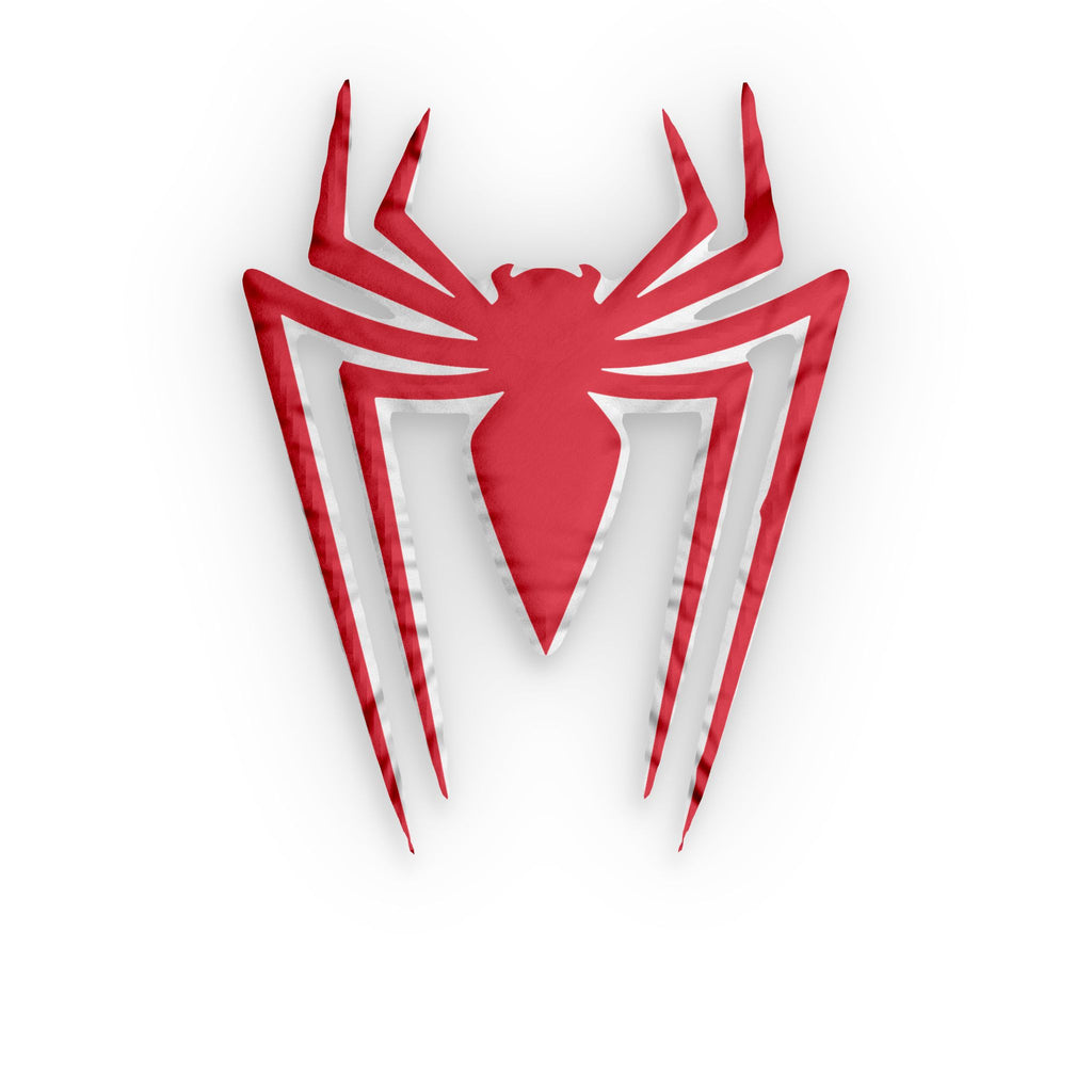 Spider Emblem Shaped Pillow — Red Spider Logo Decorative Cushion