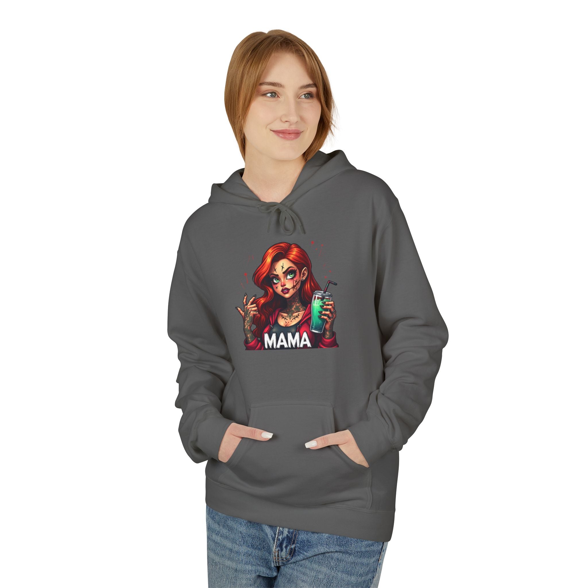 Mama Witch Hoodie — Spooky Retro Mom Graphic Pullover