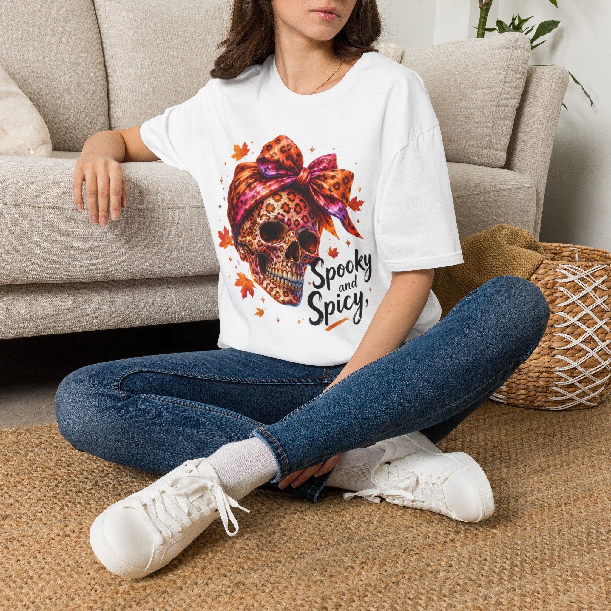 Spooky and Spicy Leopard Skull T-Shirt