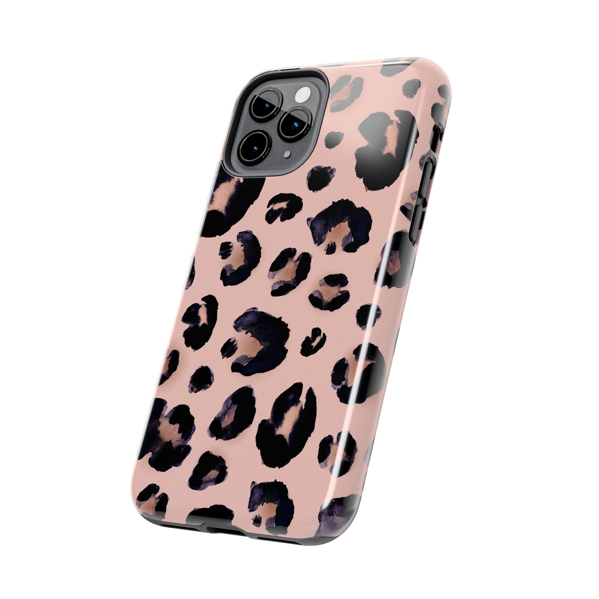 Leopard Print Tough Phone Case — Pink Animal Print Protective Cover
