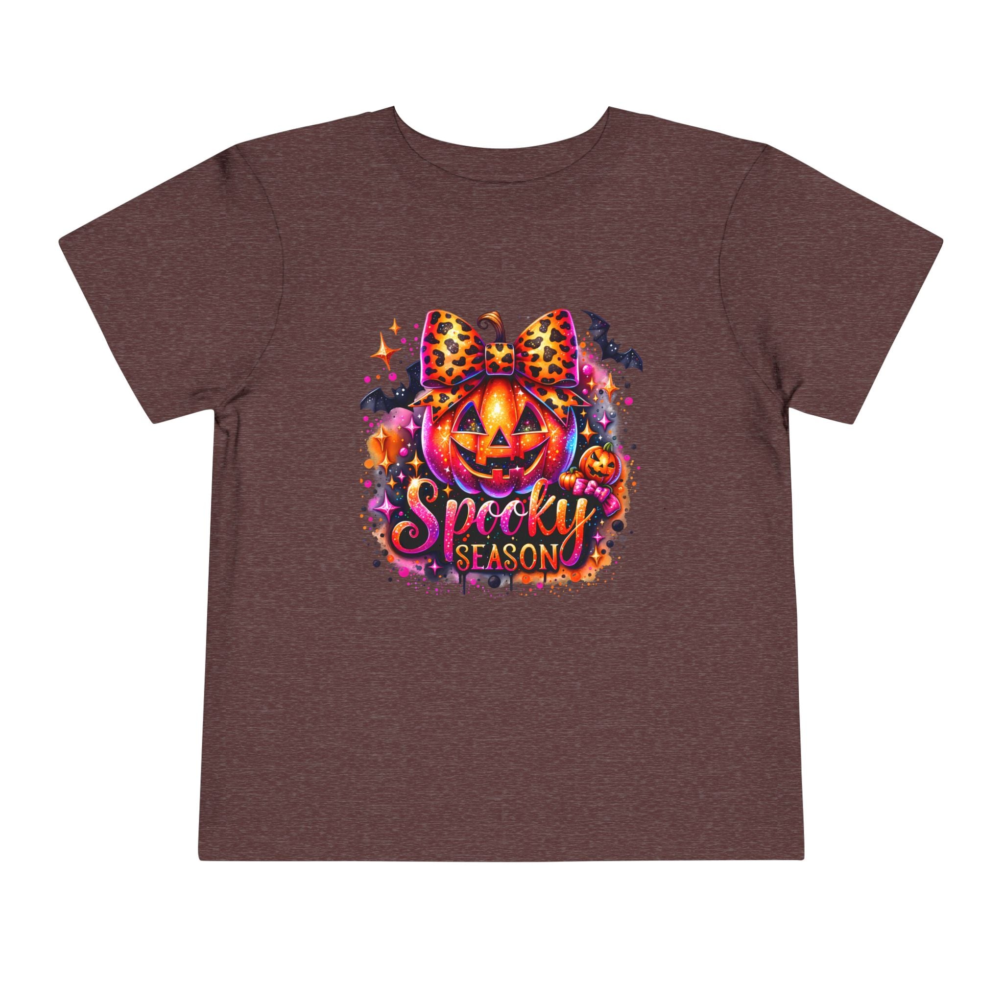 Toddler Tee — "Spooky Season" Pumpkin Bow Halloween Shirt