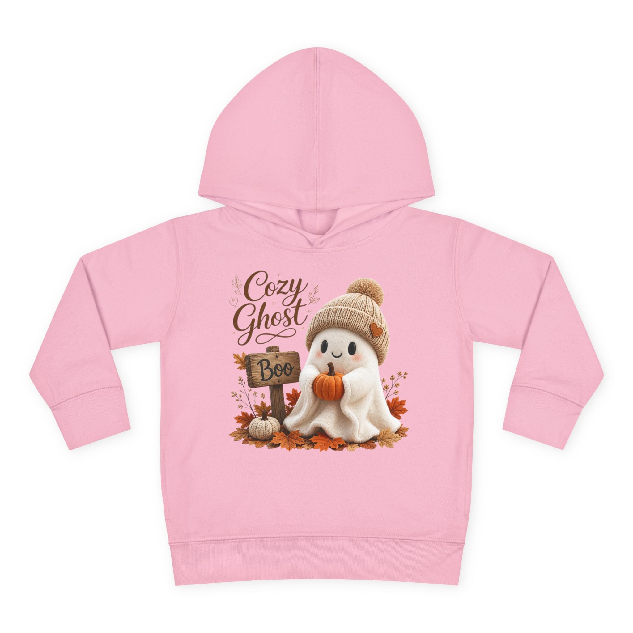 Toddler Hoodie – 'Cozy Ghost' Fall Halloween Pullover