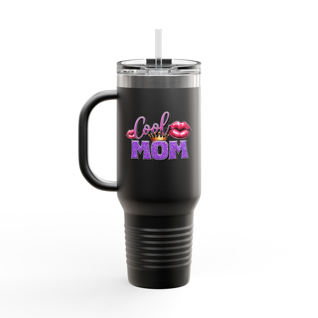 40oz Insulated Travel Mug – Loud Mom Lip Print (Keeps Drinks Hot & Cold)