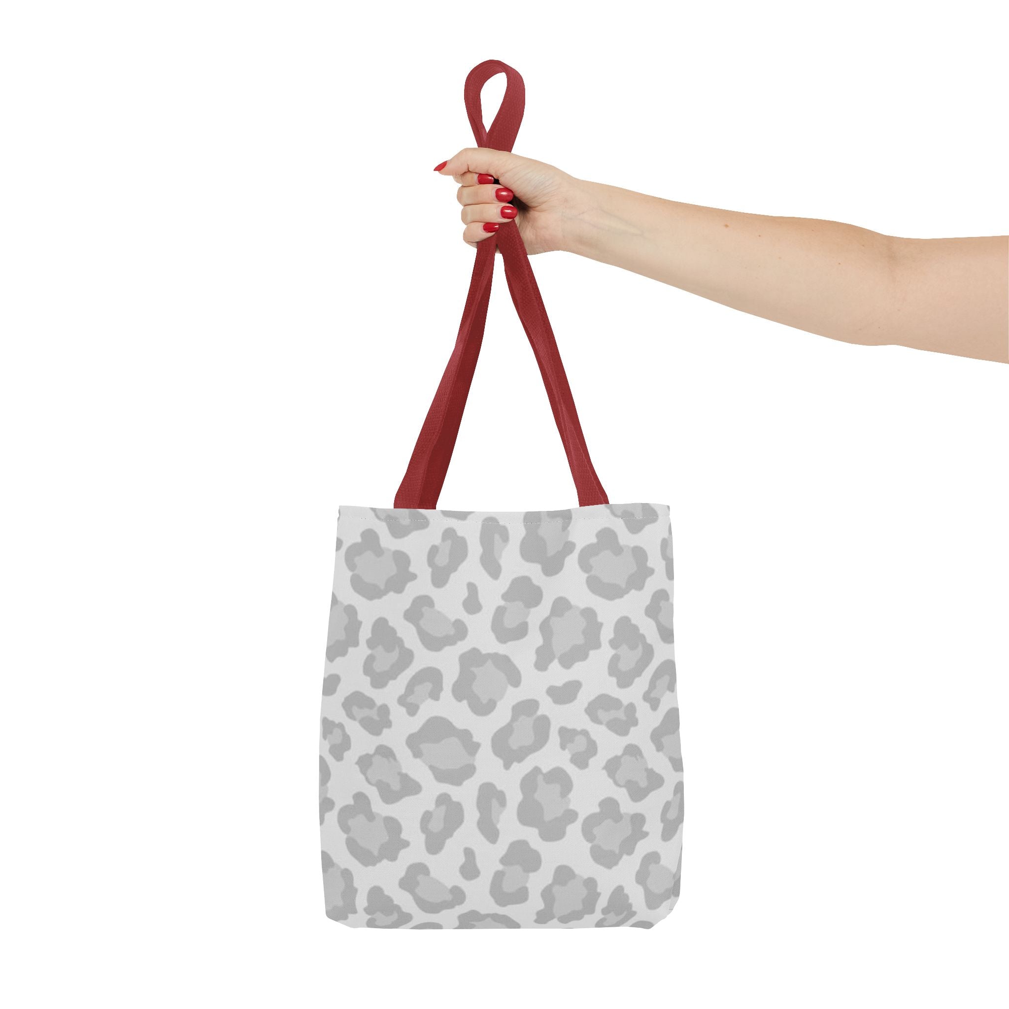 Gray Leopard Print Tote Bag – All-Over-Print Casual Shopper