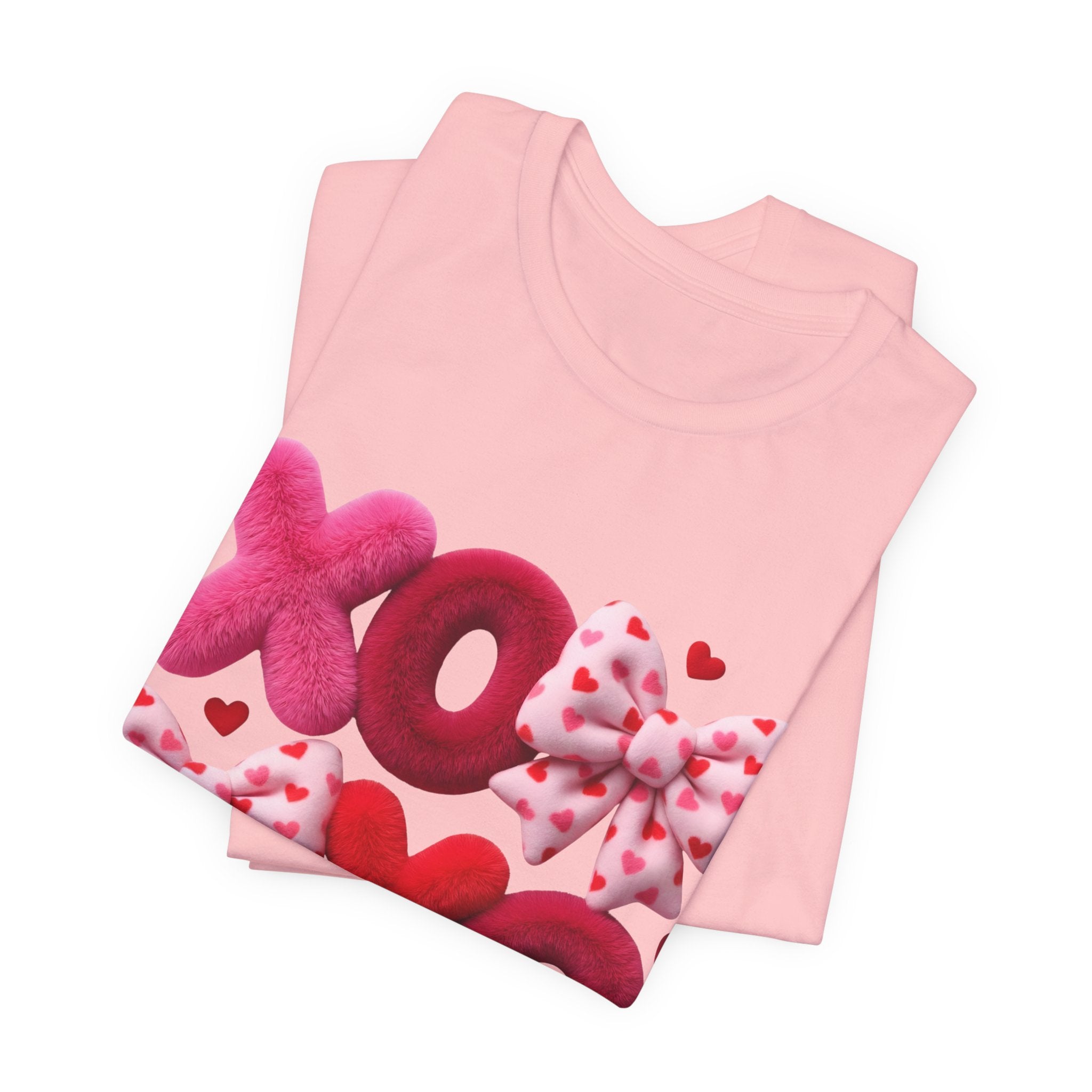 XOXO Bow Hearts T-Shirt | Love Scribble Back Tee