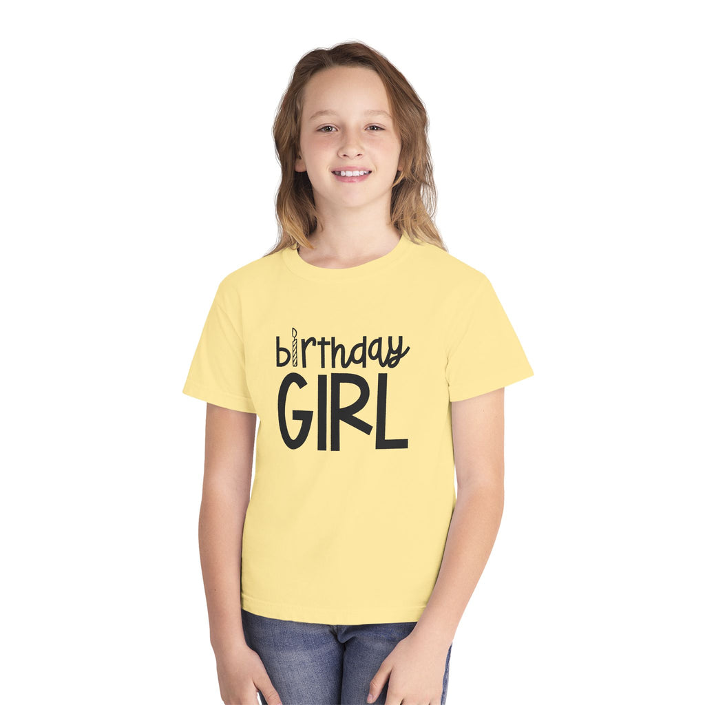Birthday Girl Tee — Kids 4th Birthday Shirt with Pink Balloon Back Design