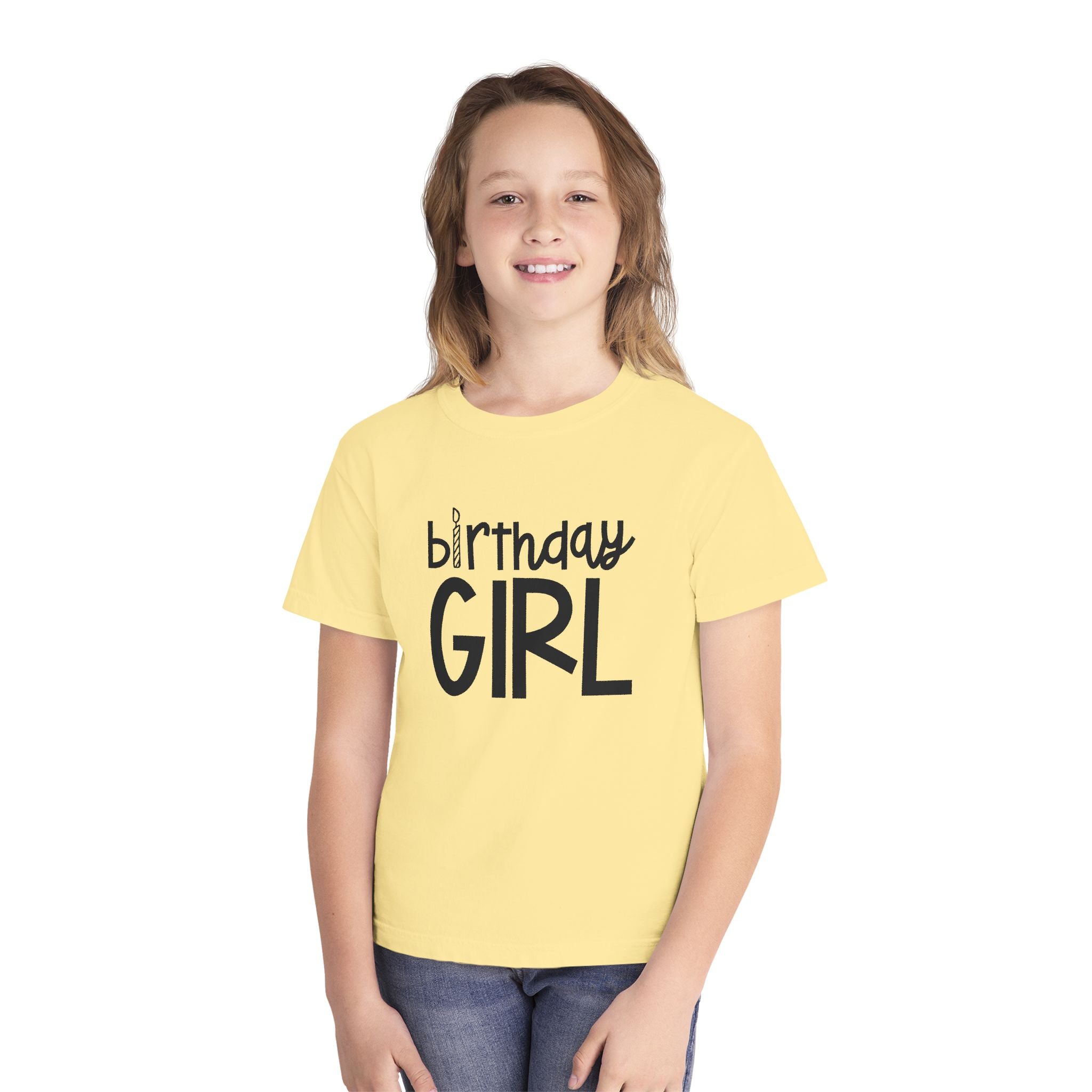 Birthday Girl Tee — Kids 4th Birthday Shirt with Pink Balloon Back Design