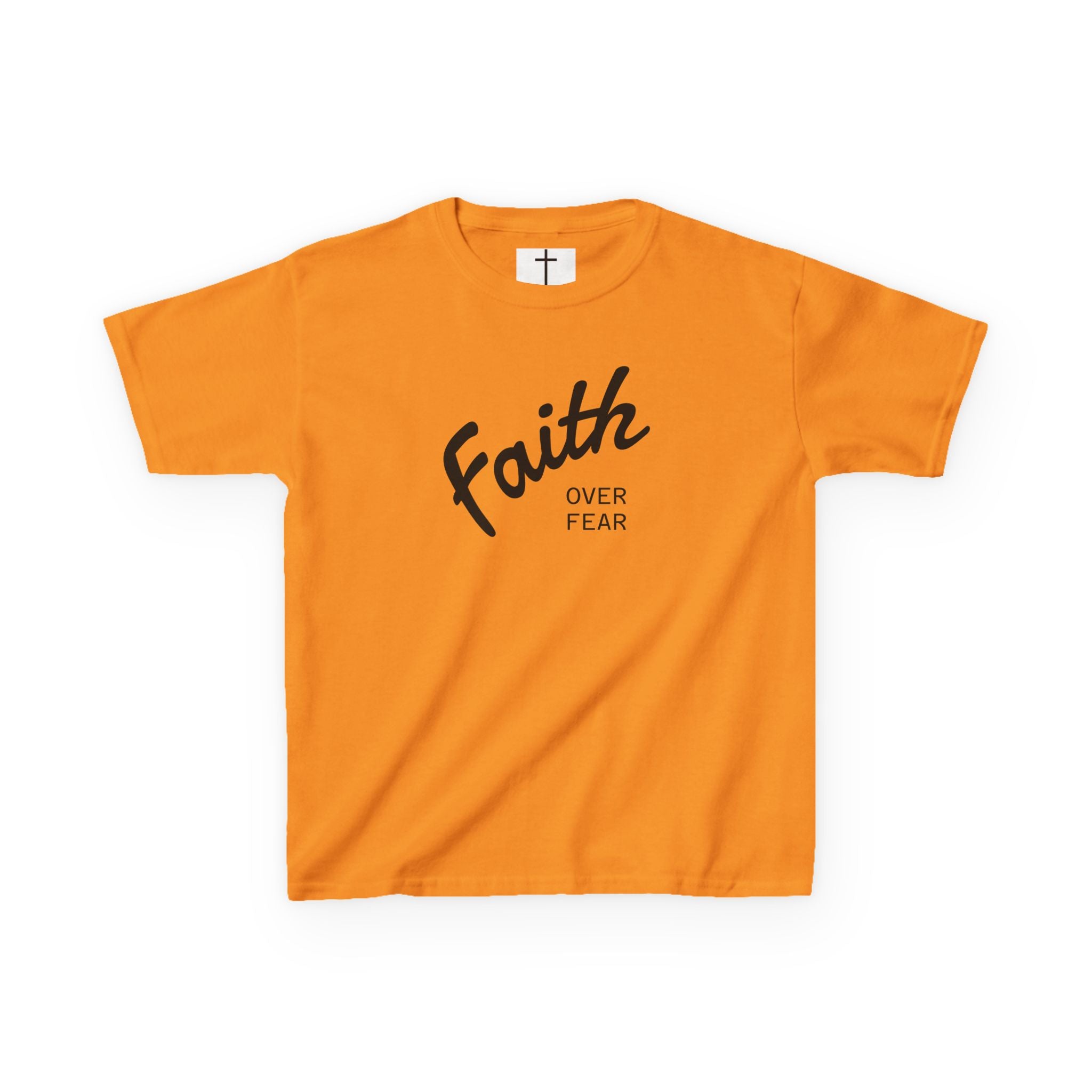 Faith Over Fear Kids T-Shirt | Christian Typography Tee