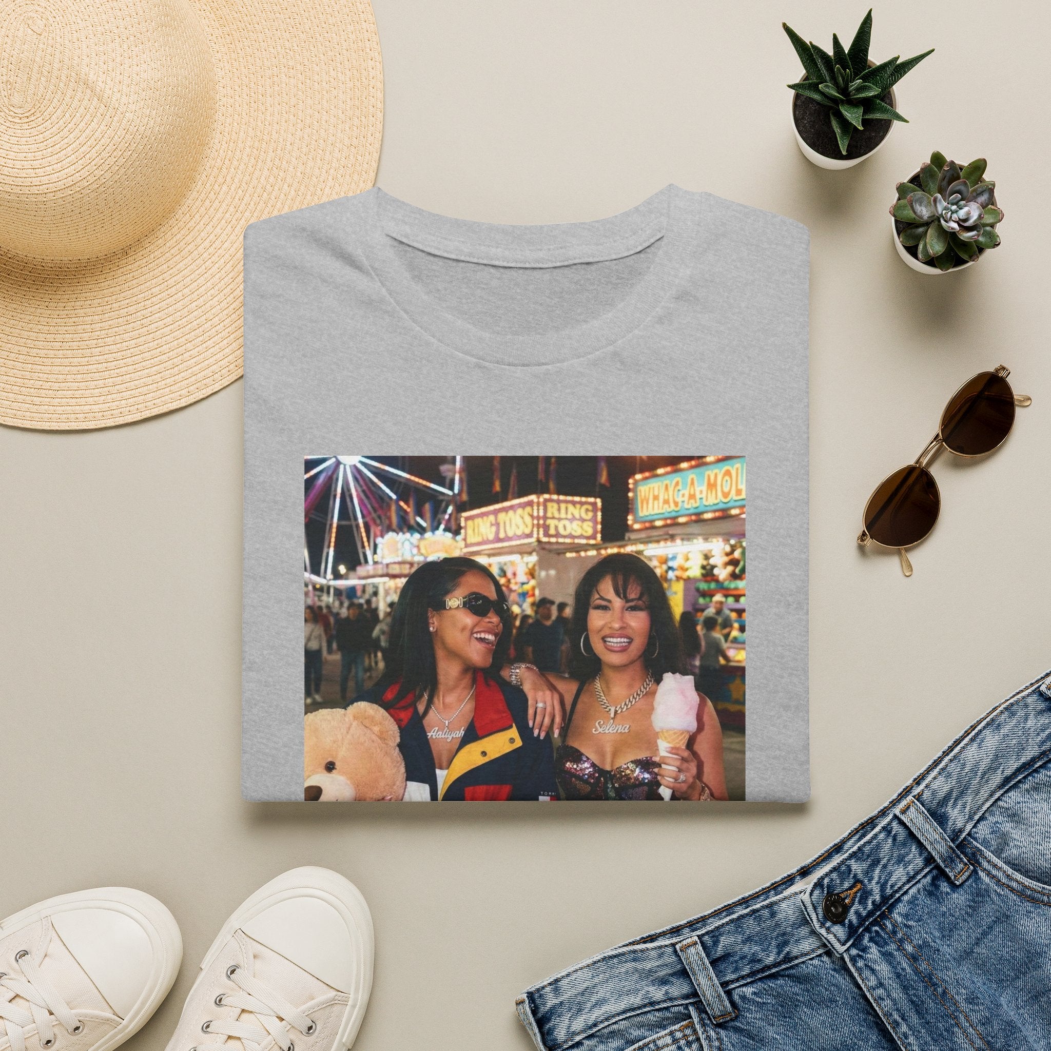 Photo Carnival T‑Shirt — Retro Fair Friends Tee (Cotton Graphic)