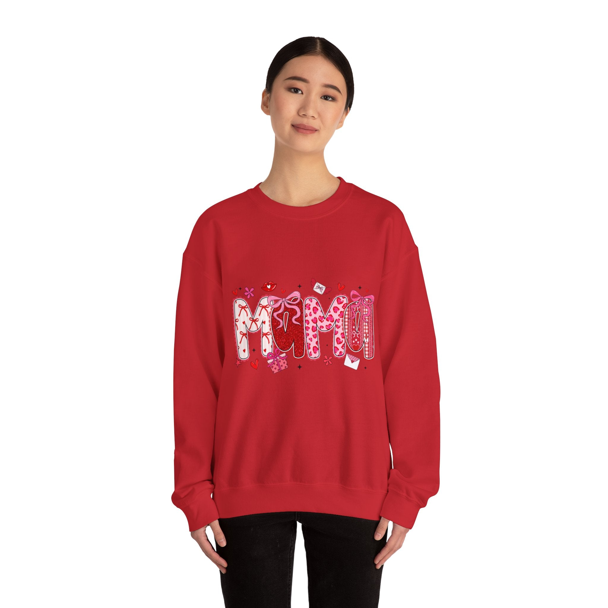 Heart Graphic Sweatshirt - Cute Valentine’s Day