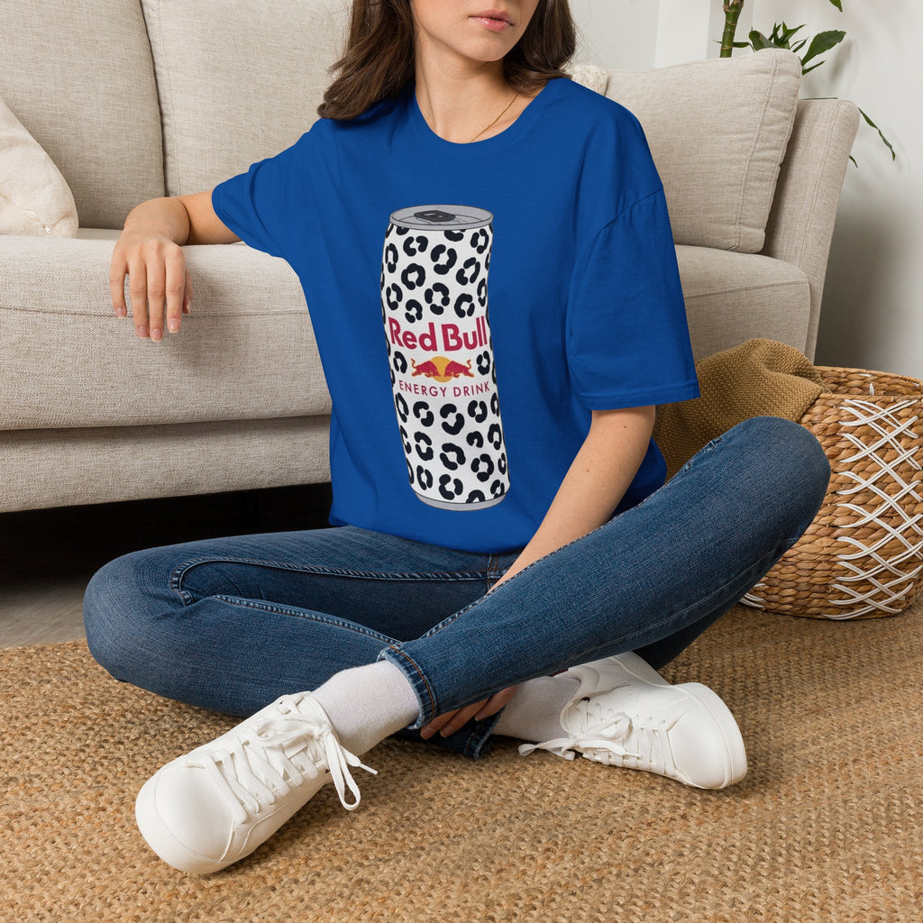 Red Bull Leopard Can T‑Shirt — Retro Energy Drink Graphic Tee