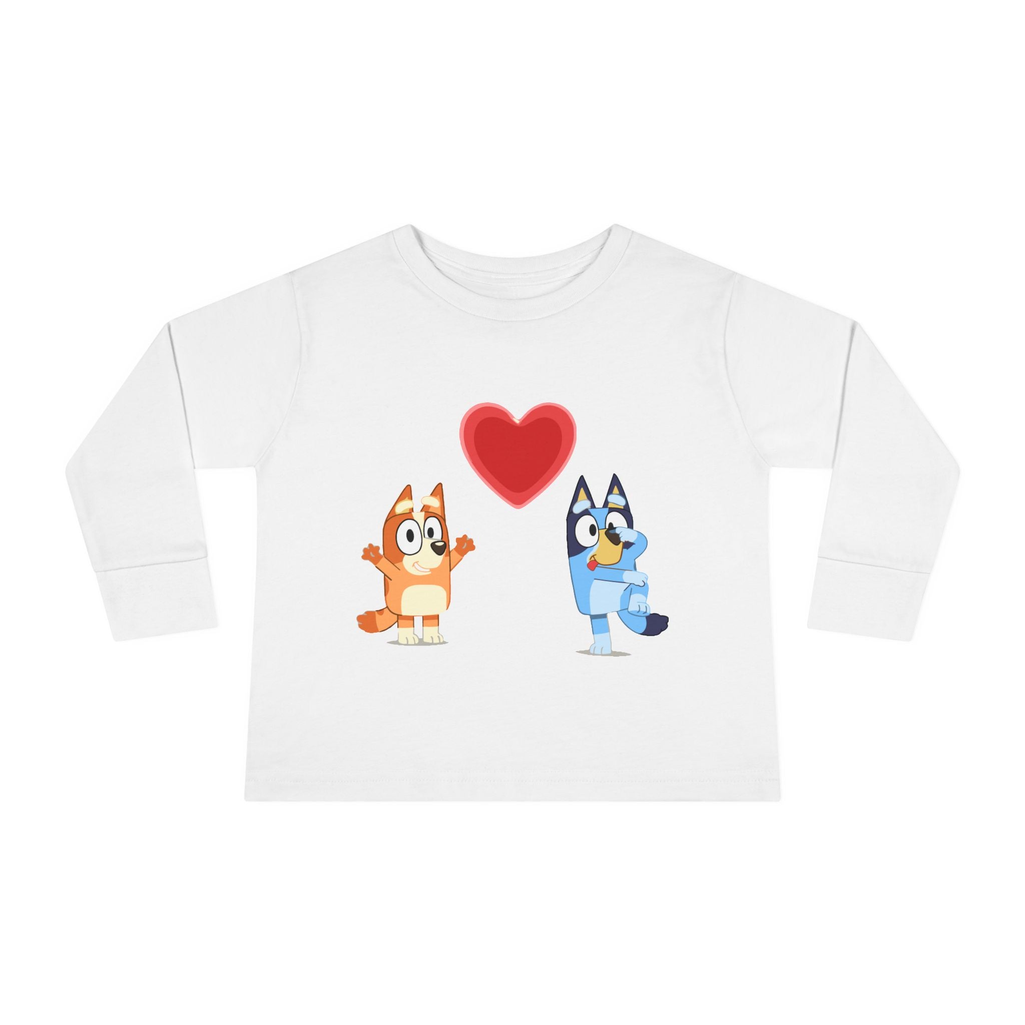 Bluey & Bingo Heart Toddler Long Sleeve Tee