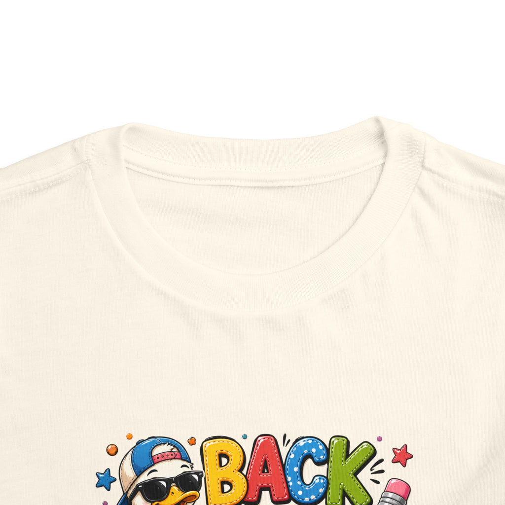 Back to School Toddler Tee — Cute Penguin School Bus Design