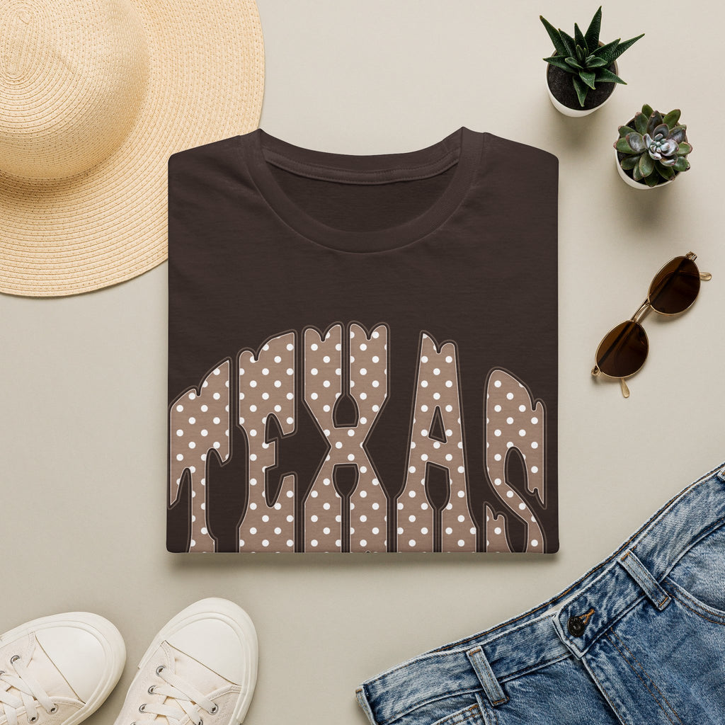 Texas Polka Dot Tee — Retro Western State Graphic T-Shirt