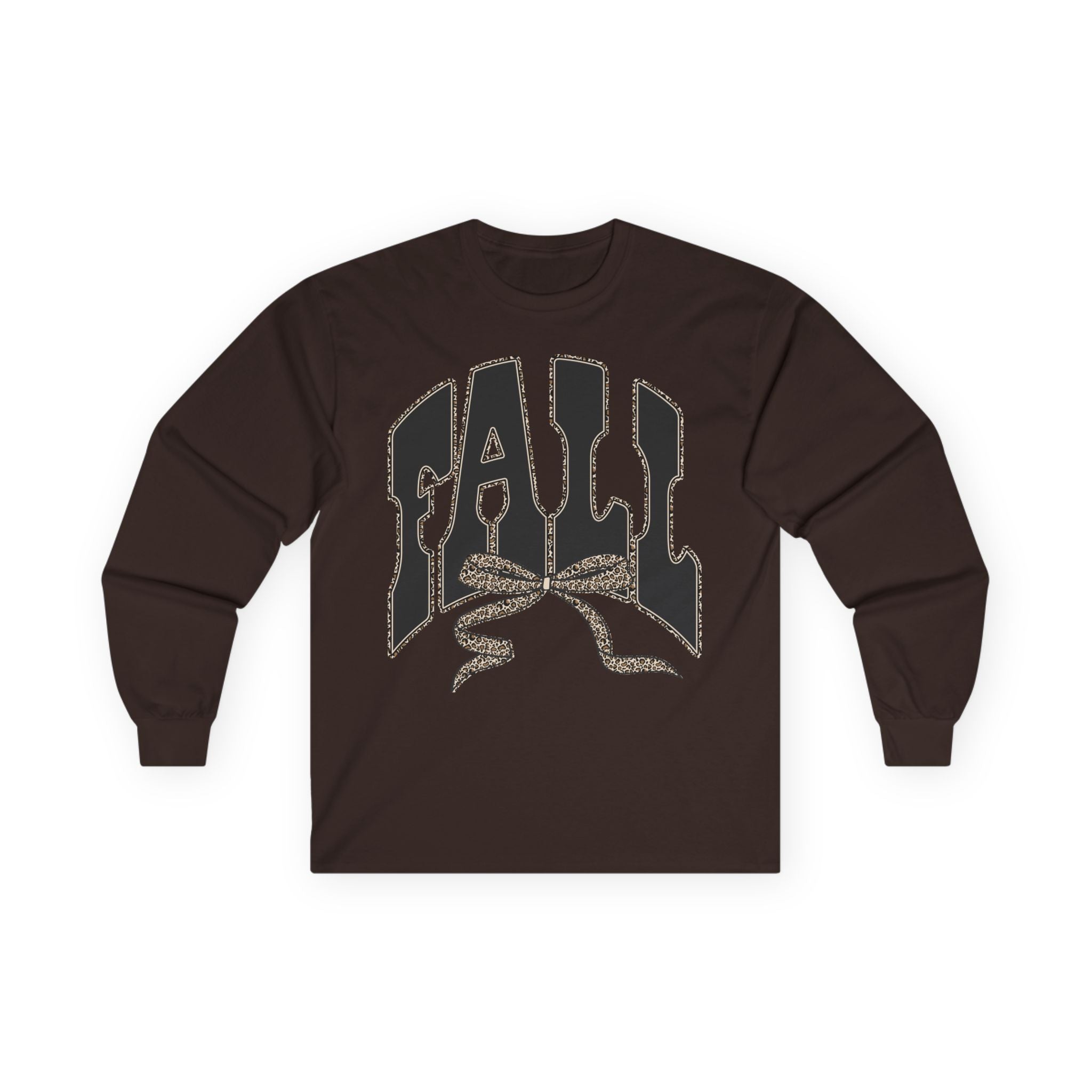 Fall Graphic Long Sleeve Tee — "FALL" Arch Design