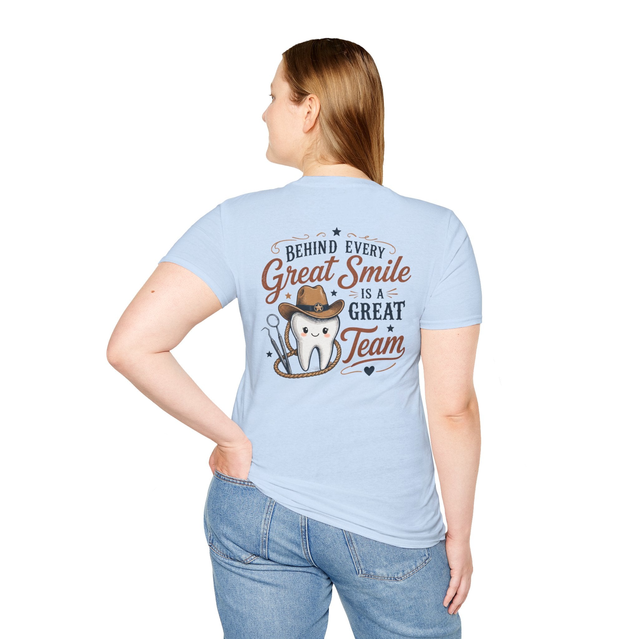 Cowboy Tooth Tee — Cute Western Dental Graphic T-Shirt