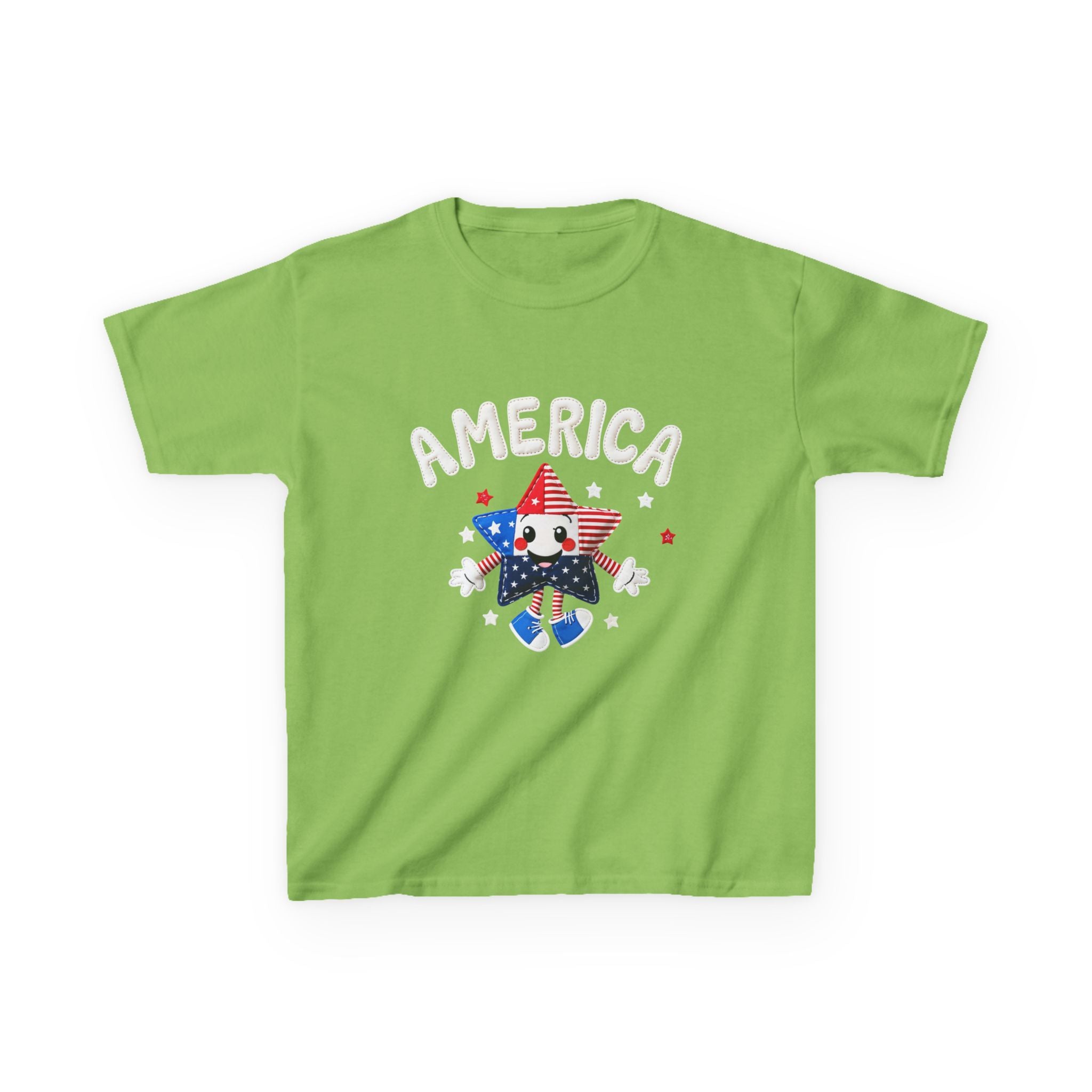 Kids Tee - Cute Patriotic Star 'America' Fourth of July Shirt