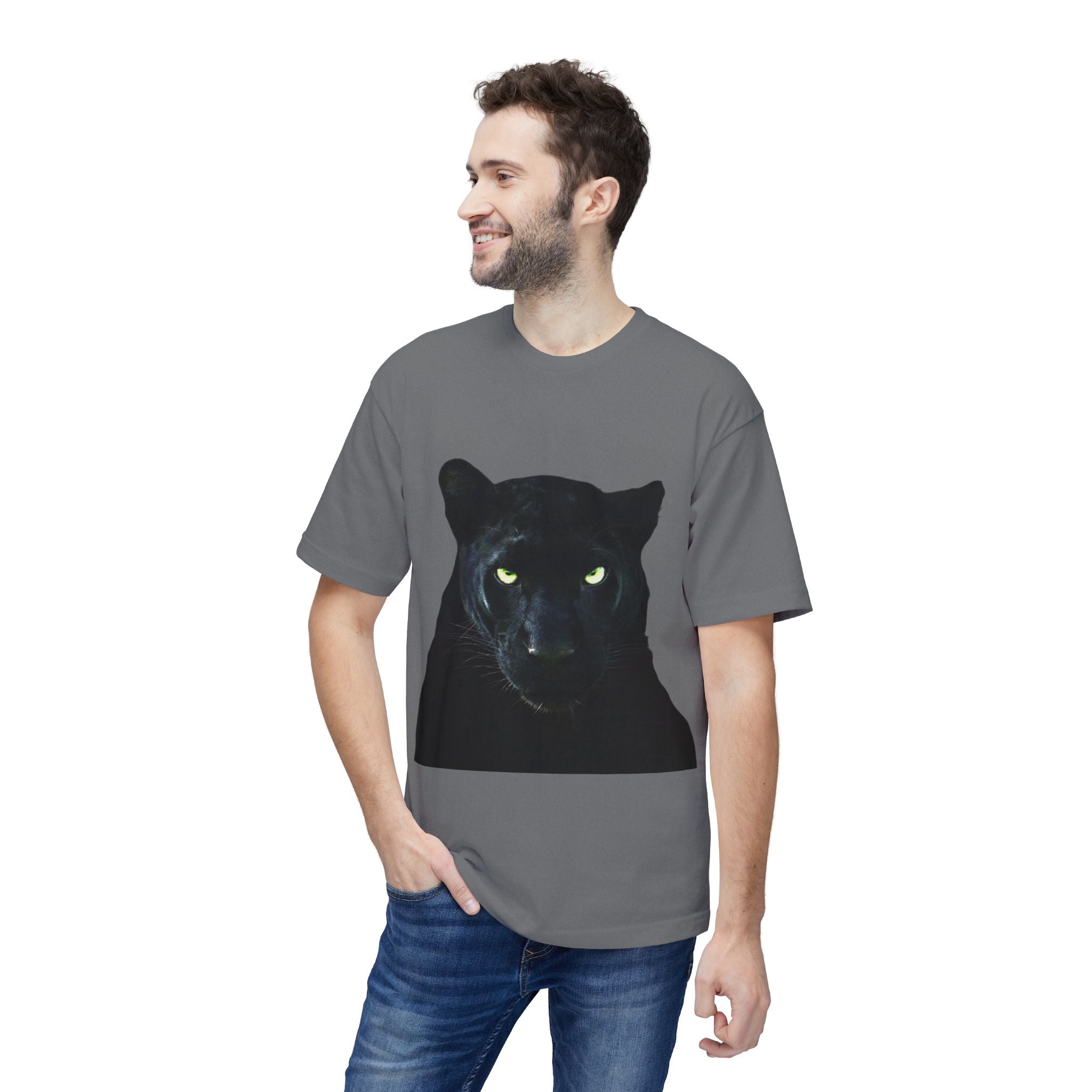Black Panther Portrait T-Shirt — Bold Cat Graphic Tee